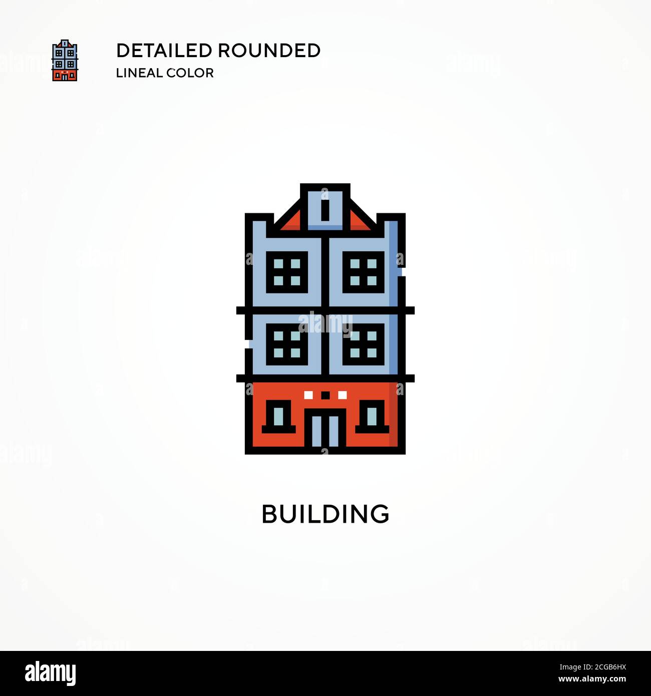 Building vector icon. Modern vector illustration concepts. Easy to edit ...