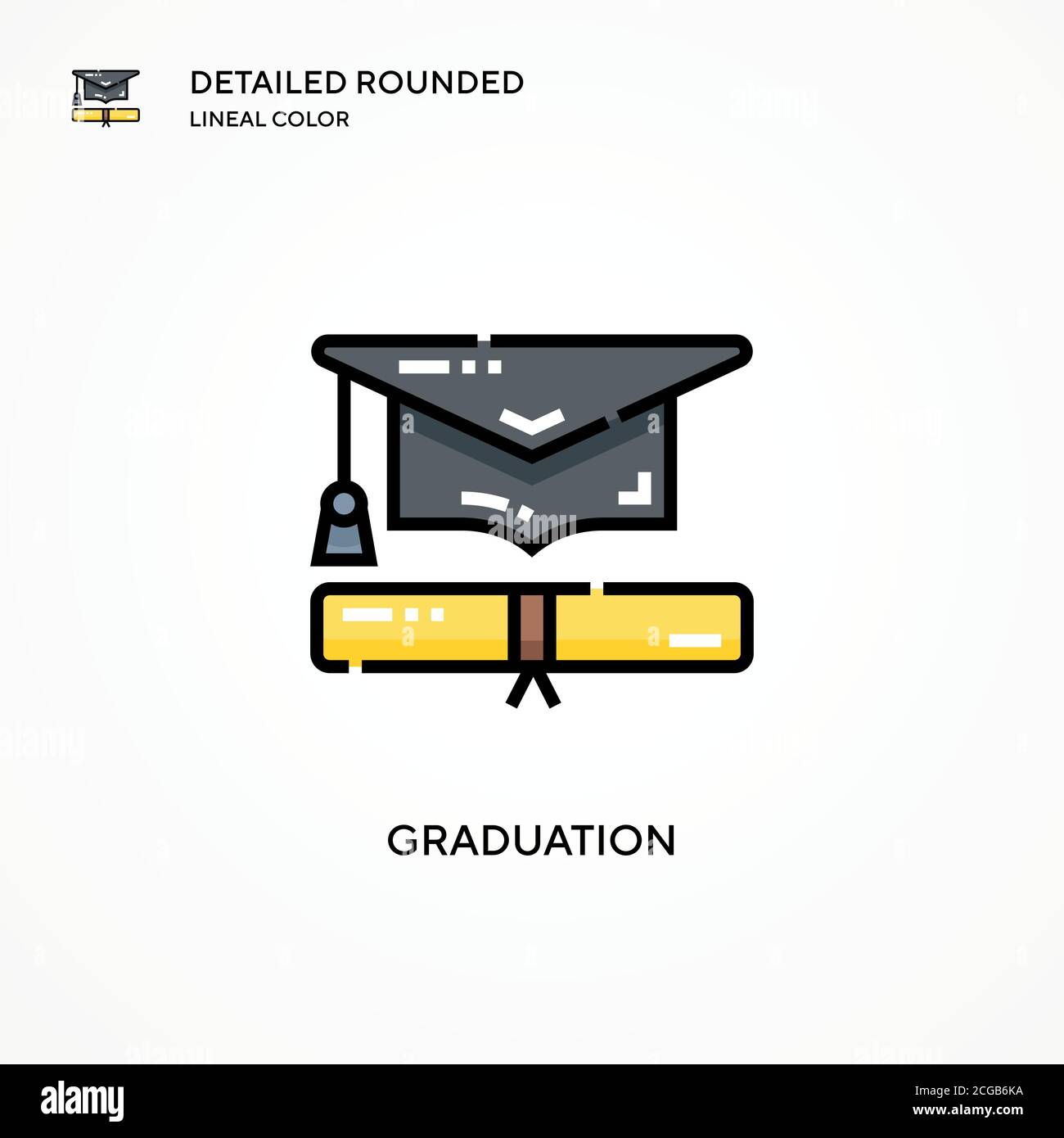 Graduation vector icon. Modern vector illustration concepts. Easy to ...