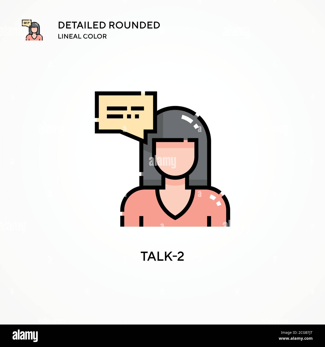 Talk-2 vector icon. Modern vector illustration concepts. Easy to edit and customize. Stock Vector