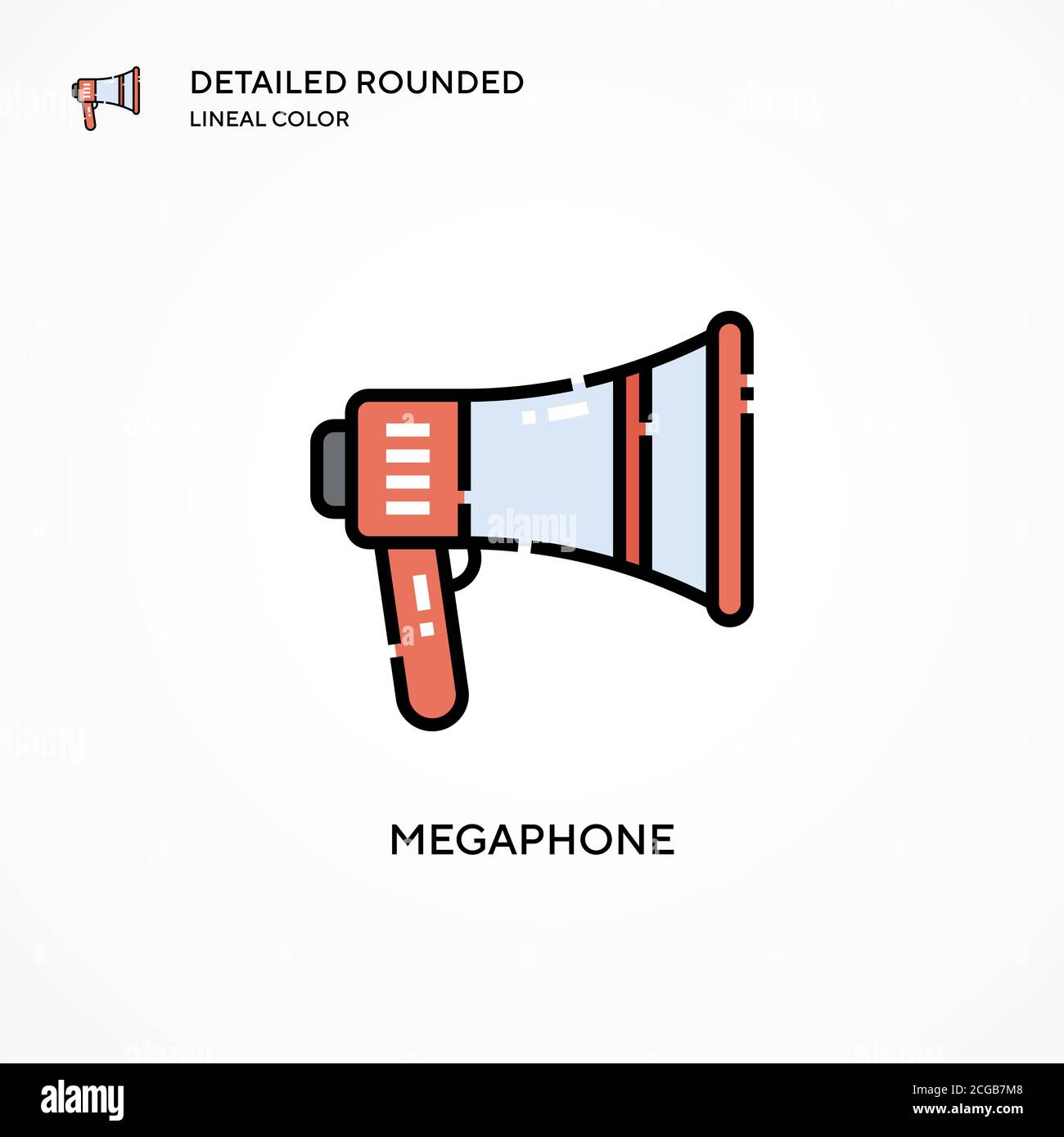 Megaphone vector icon. Modern vector illustration concepts. Easy to edit and customize. Stock Vector