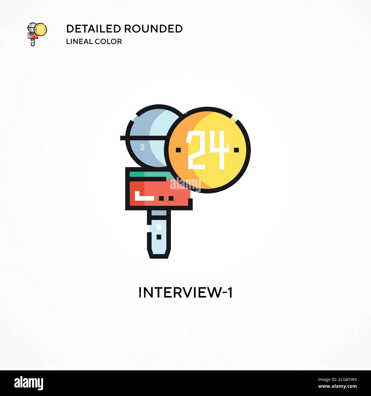 Interview-1 vector icon. Modern vector illustration concepts. Easy to ...