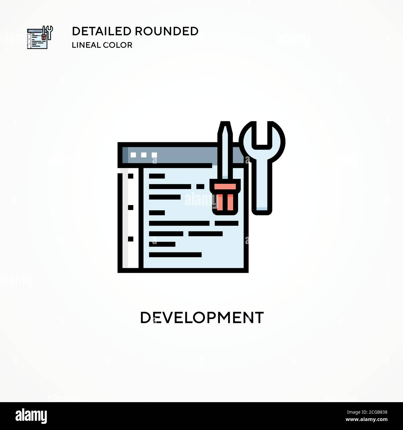 Development vector icon. Modern vector illustration concepts. Easy to ...