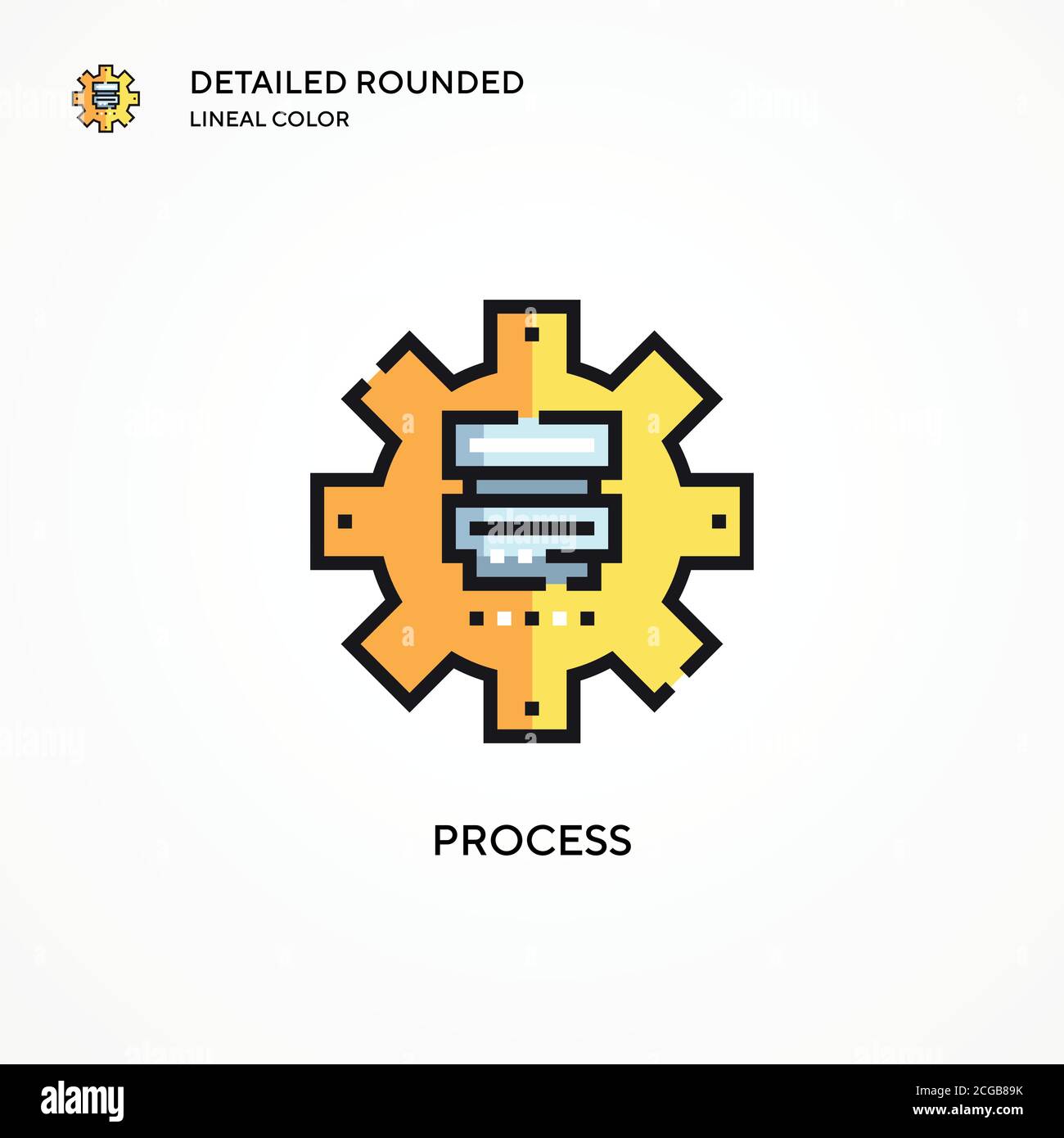 Process vector icon. Modern vector illustration concepts. Easy to edit ...