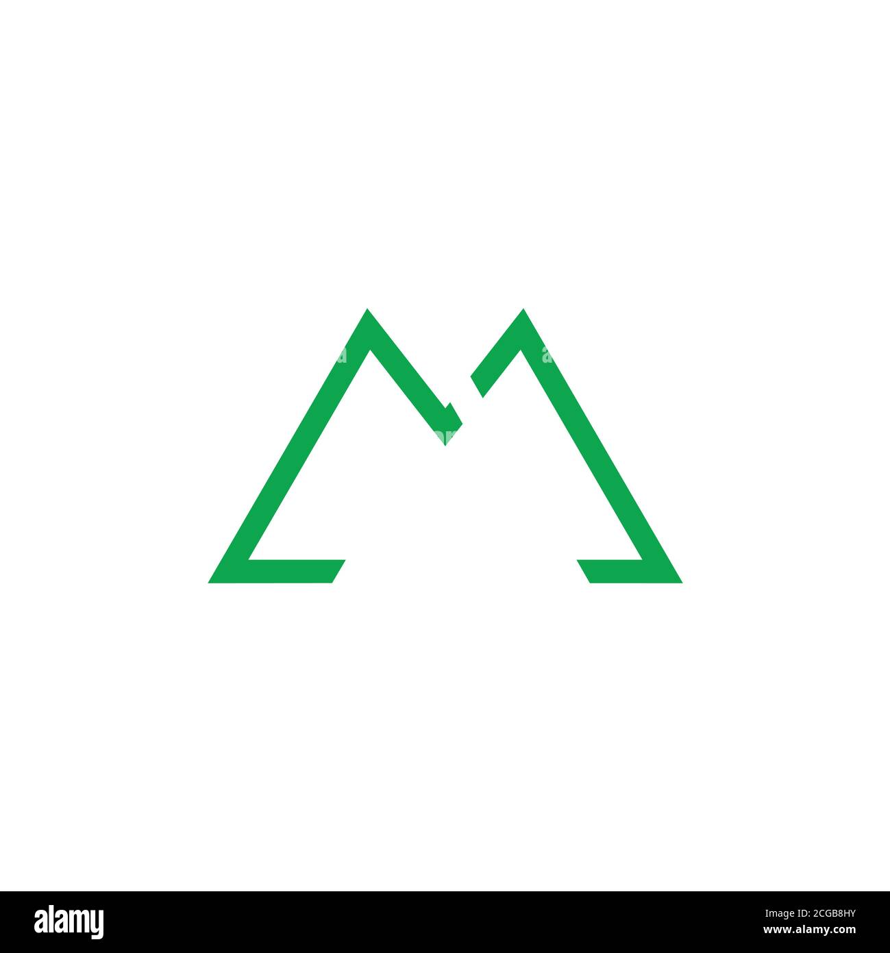 letter m simple geometric line arrow logo vector Stock Vector Image ...