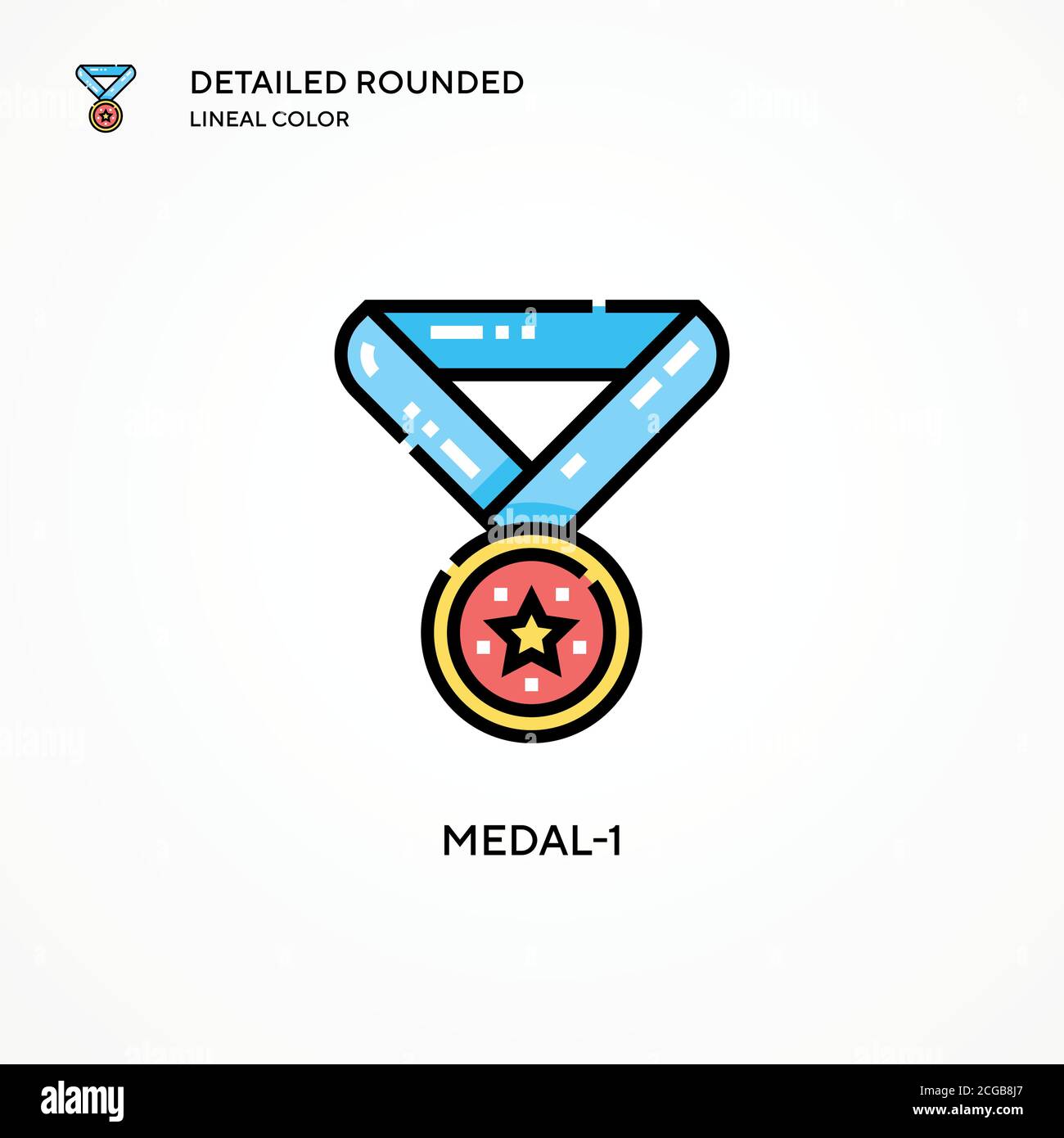 Medal-1 vector icon. Modern vector illustration concepts. Easy to edit ...