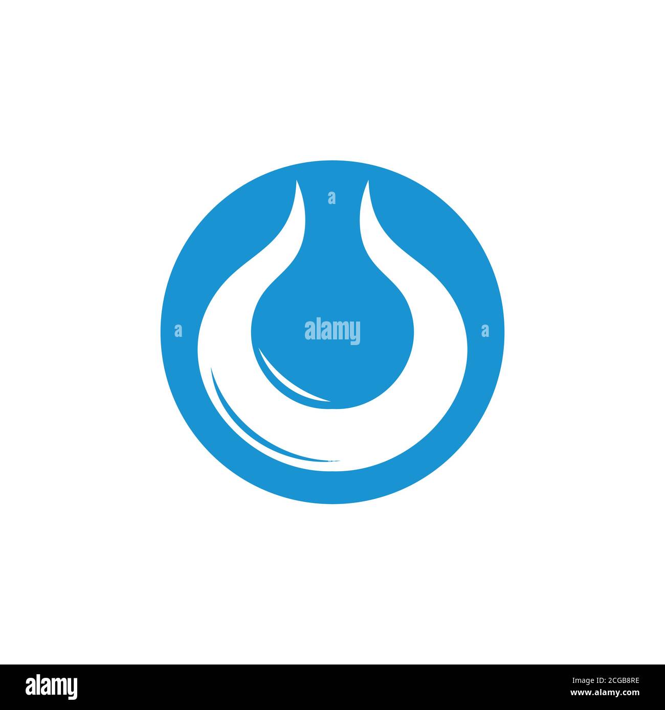 abstract water drop circle fresh symbol logo Stock Vector