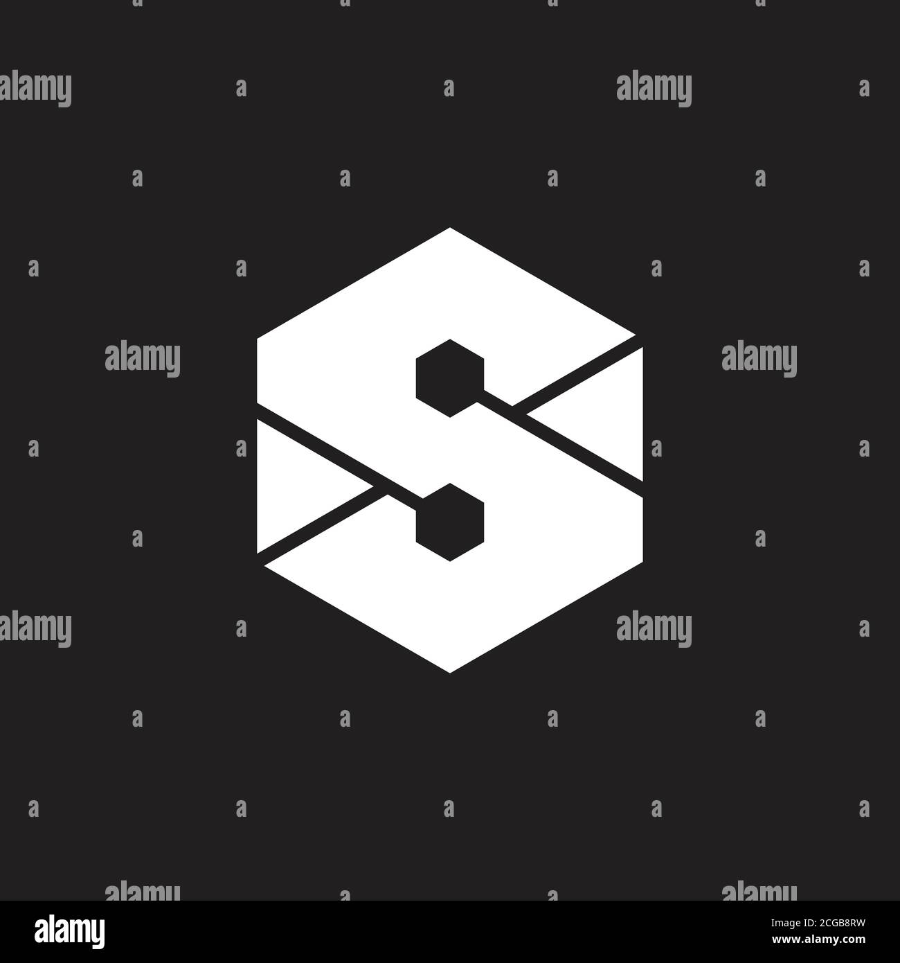 letter s hexagonal geometric line logo vector Stock Vector Image & Art ...