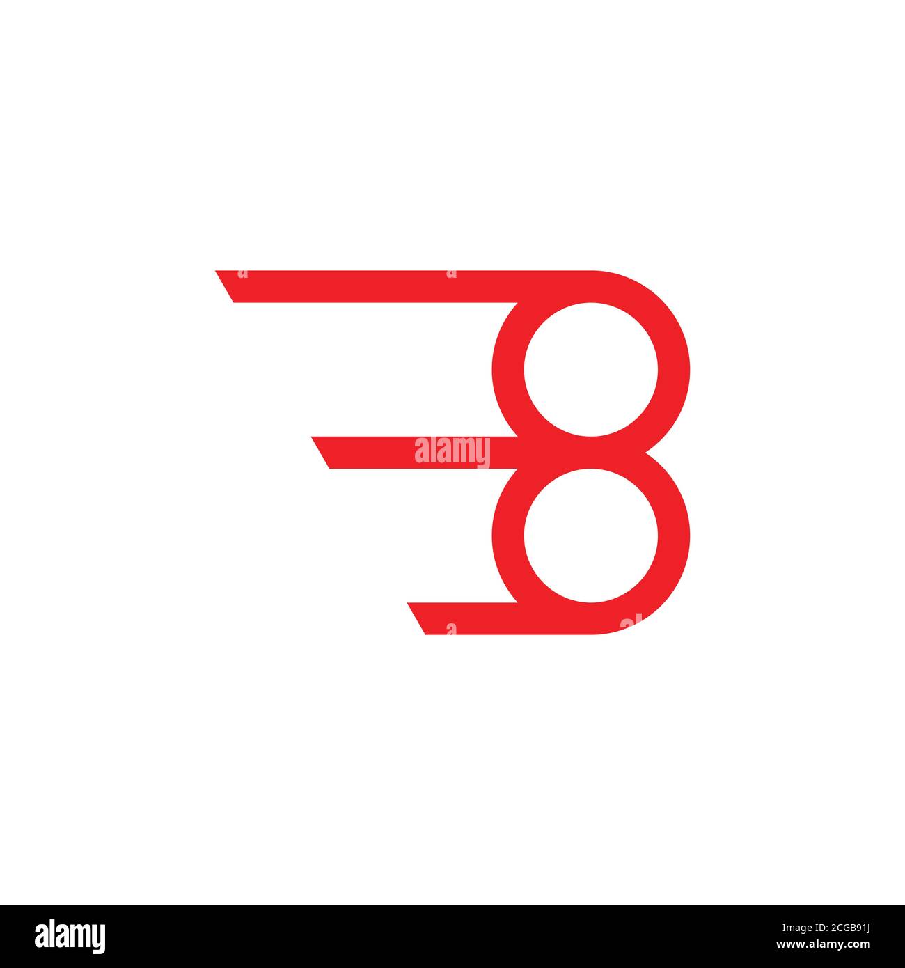 number 8 lines geometric motion logo vector Stock Vector