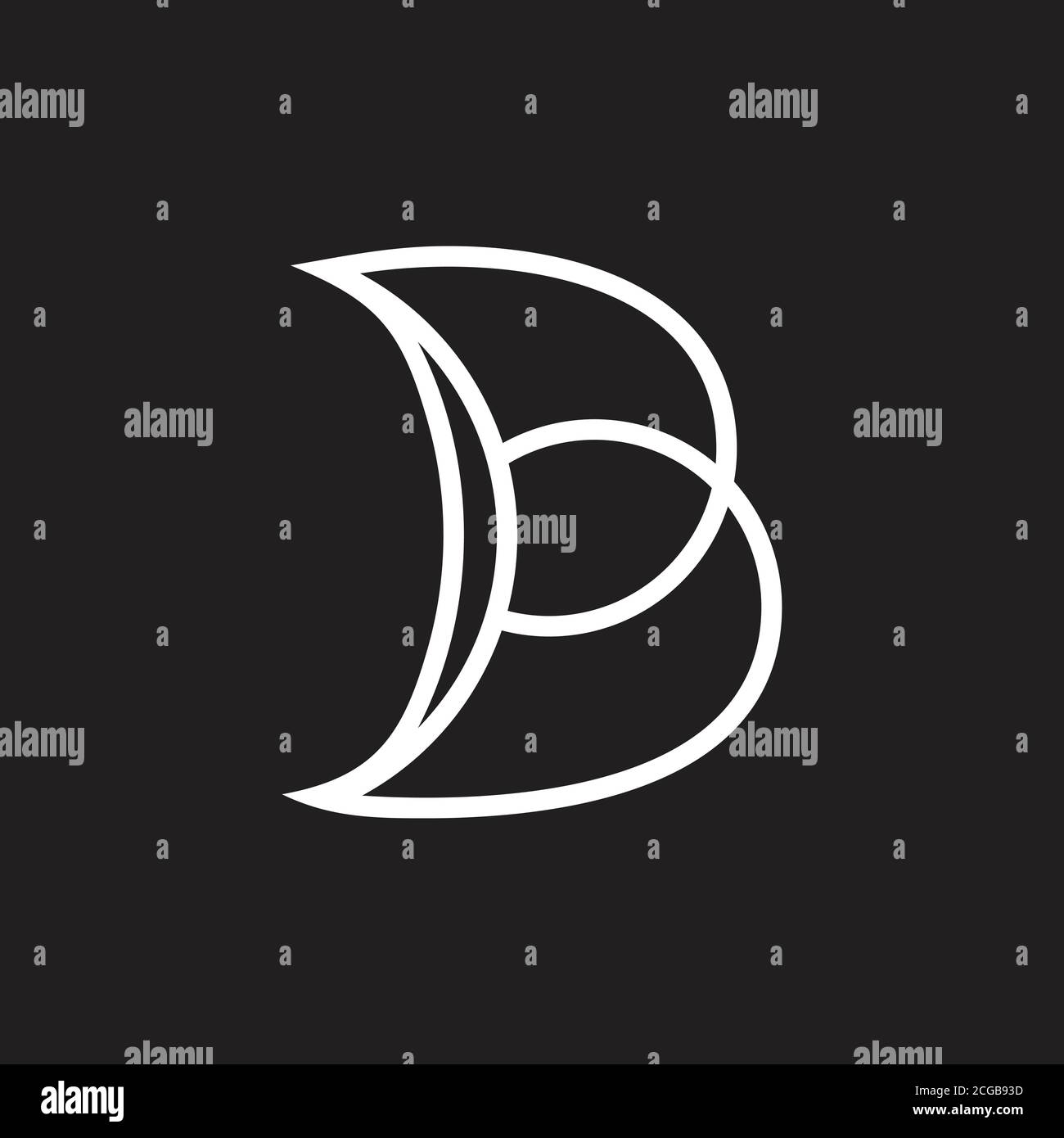 letter b geometric line logo vector Stock Vector Image & Art - Alamy