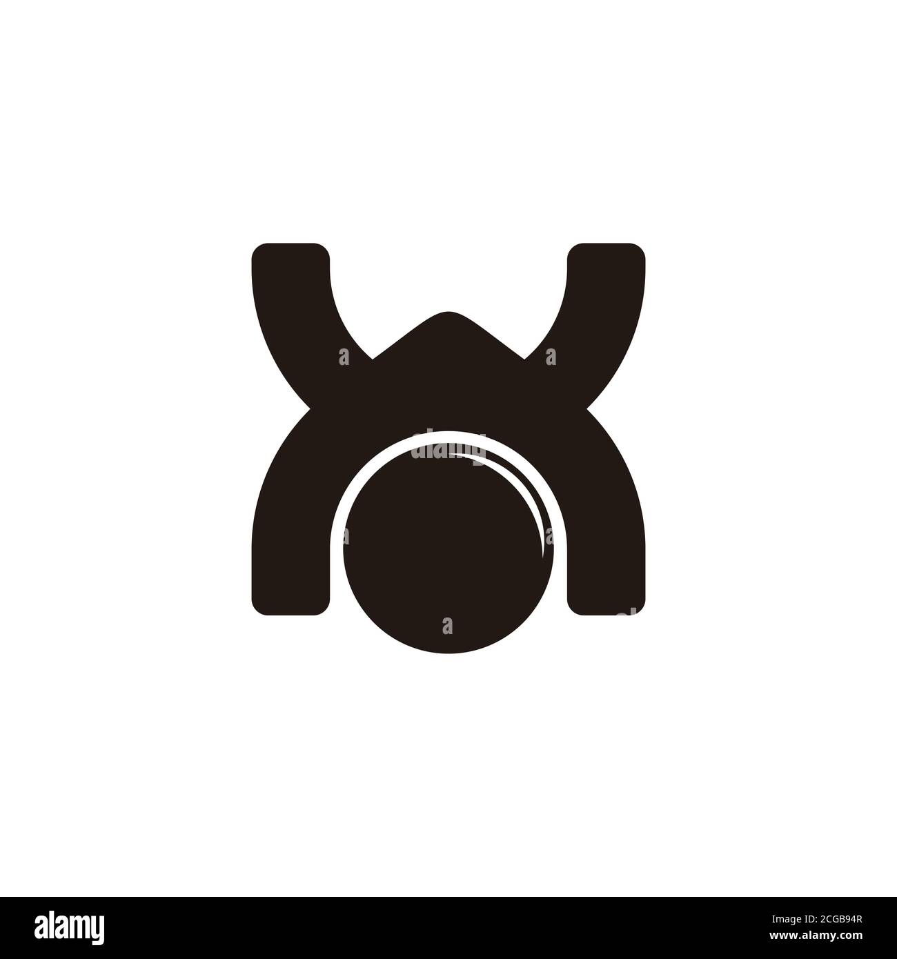 abstract circle geometric line letter xo logo vector Stock Vector