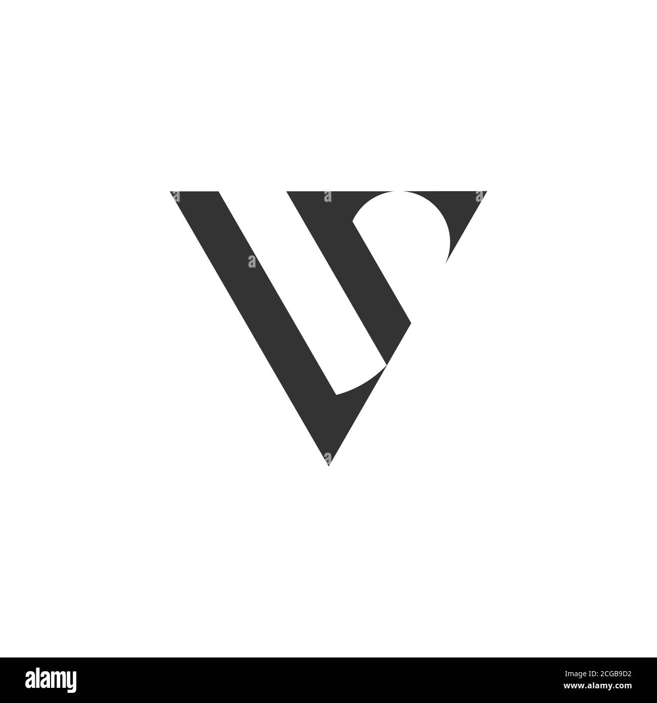 abstract letter rl lr triangle geometric arrow logo vector Stock Vector