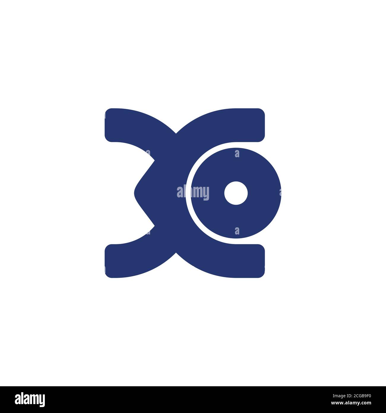 abstract letter co simple geometric line unique logo vector Stock Vector