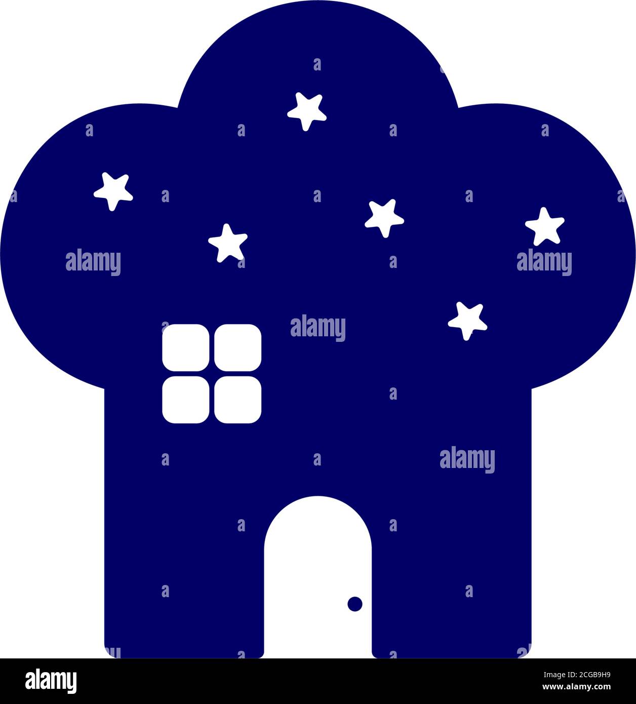 star chef house symbol logo vector Stock Vector