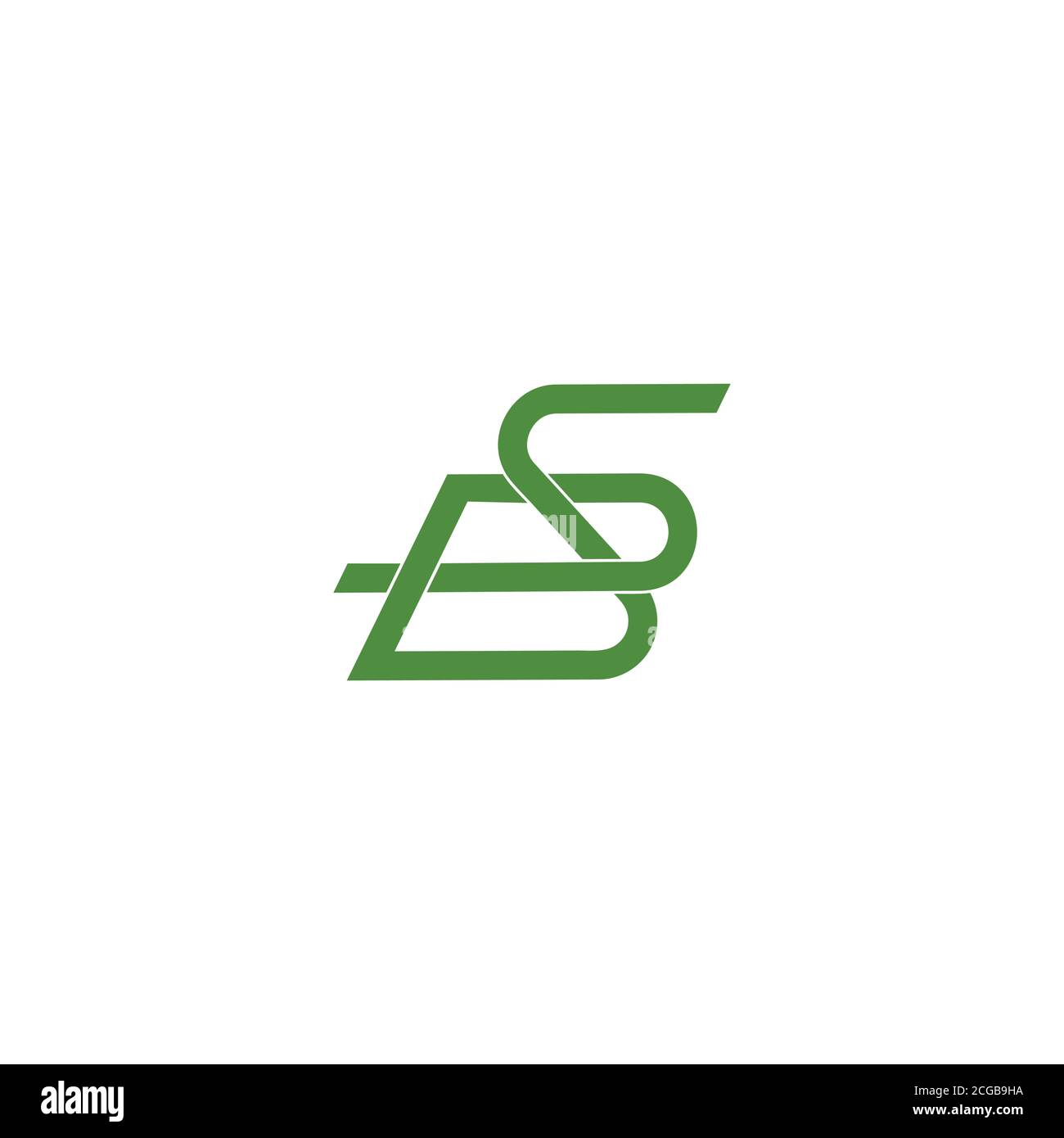 letter sb linked overlap motion logo vector Stock Vector