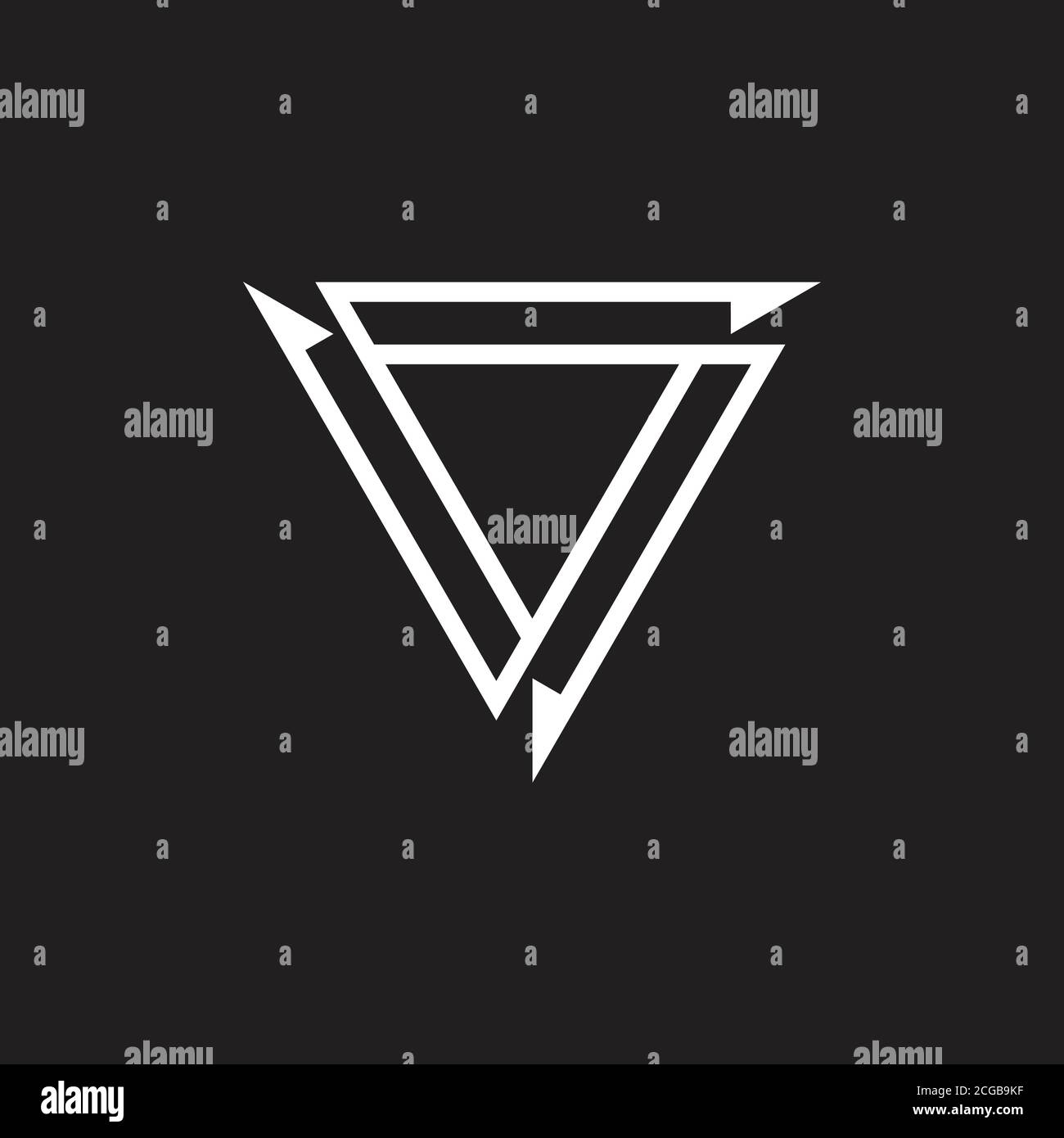 triangle arrow circle lines art geometric logo vector Stock Vector ...
