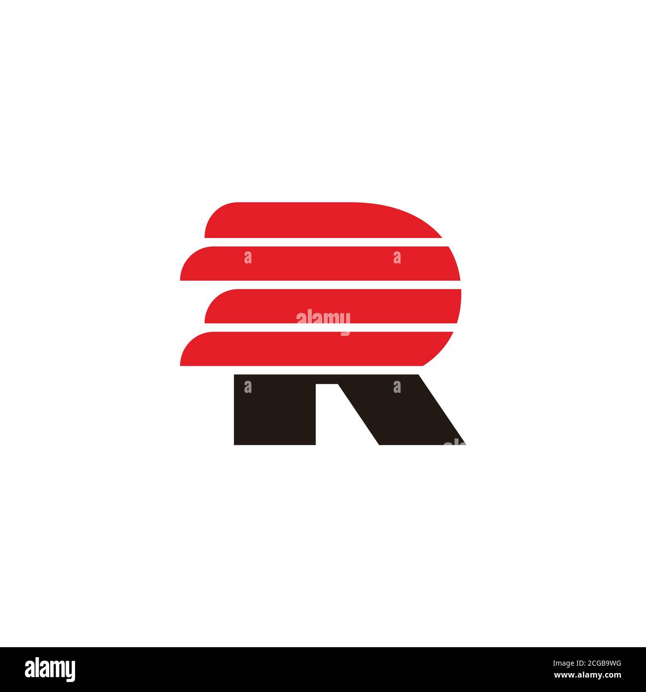 letter r stripes fast motion simple geometric logo vector Stock Vector ...