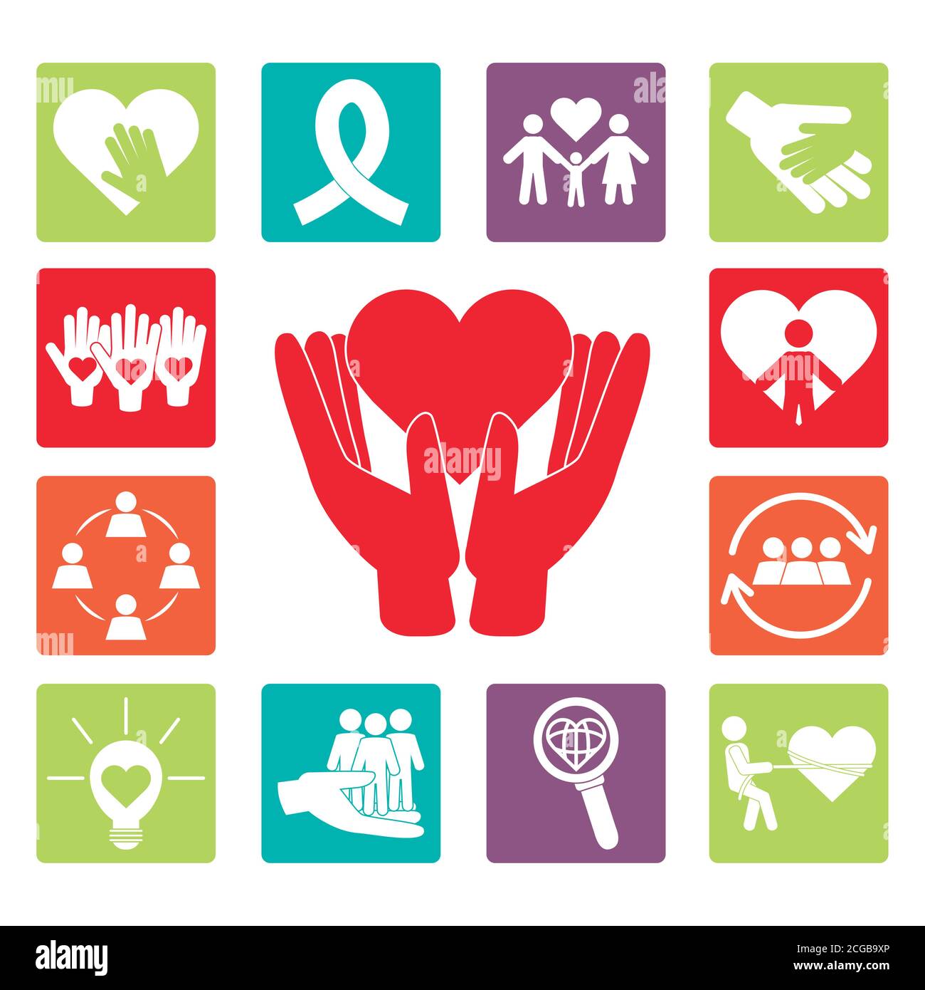 together, team relation friendly unity social icons collection vector ...
