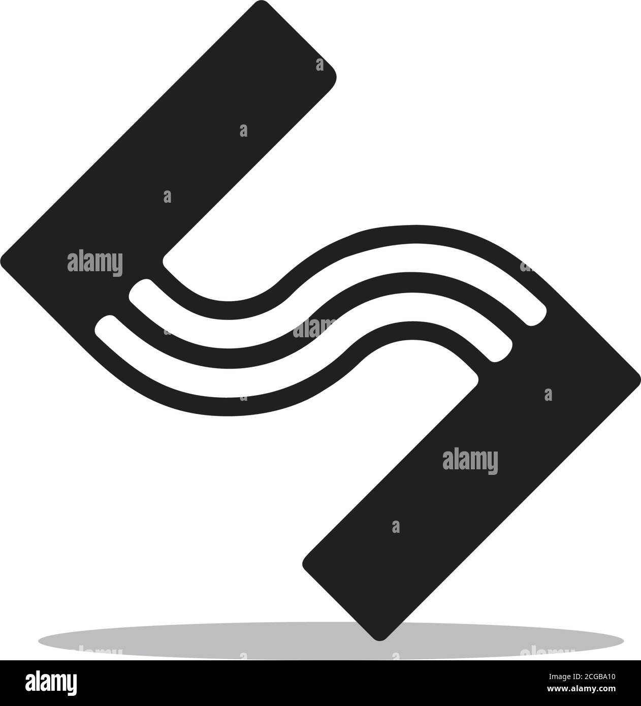 letter s stripes line shadow logo vector Stock Vector Image & Art - Alamy