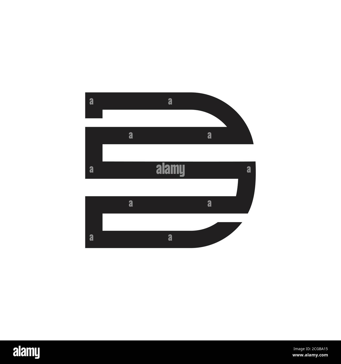 letter sd simple geometric linesymbol logo vector Stock Vector Image ...
