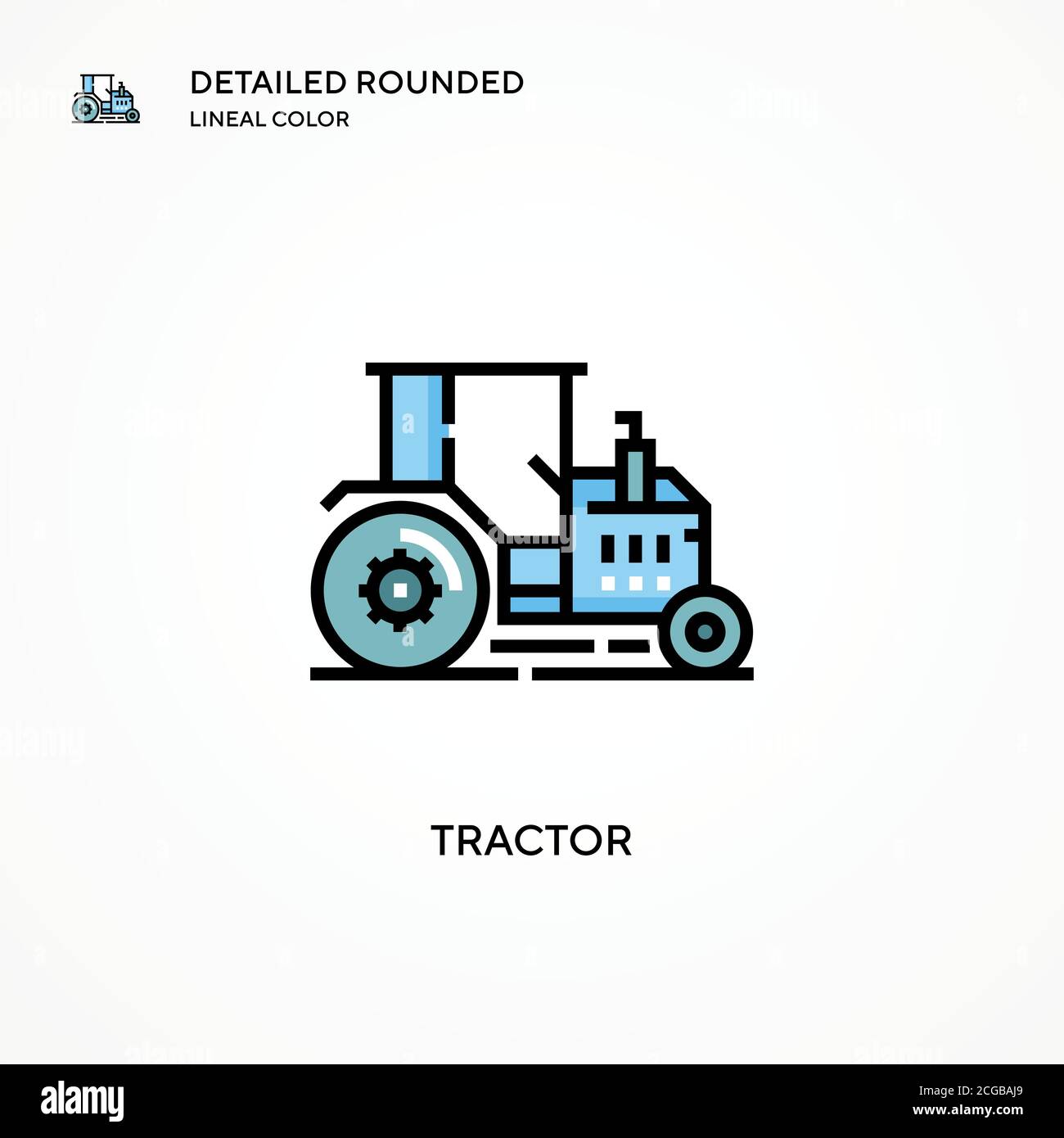 Tractor vector icon. Modern vector illustration concepts. Easy to edit ...