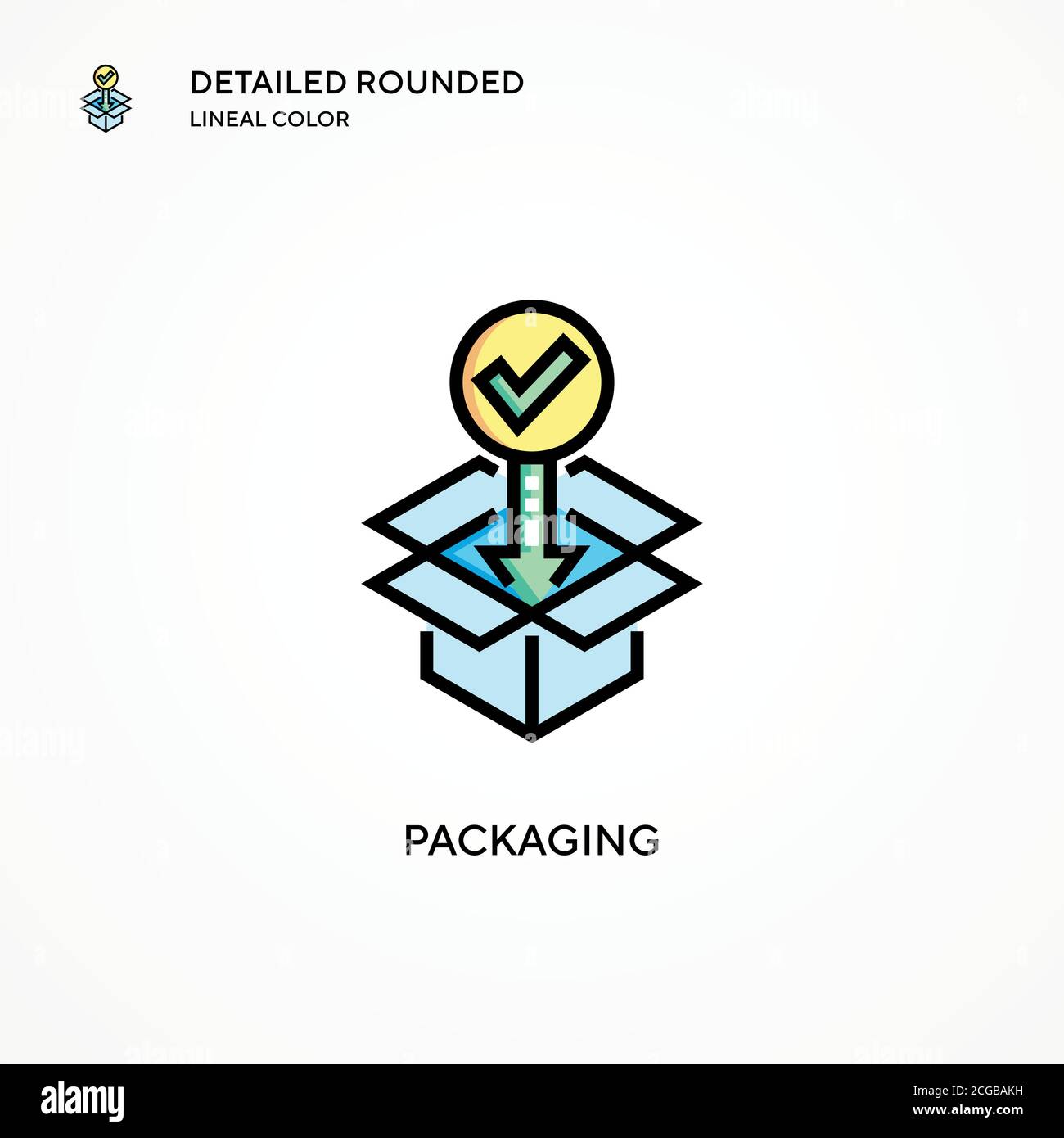 Packaging vector icon. Modern vector illustration concepts. Easy to ...