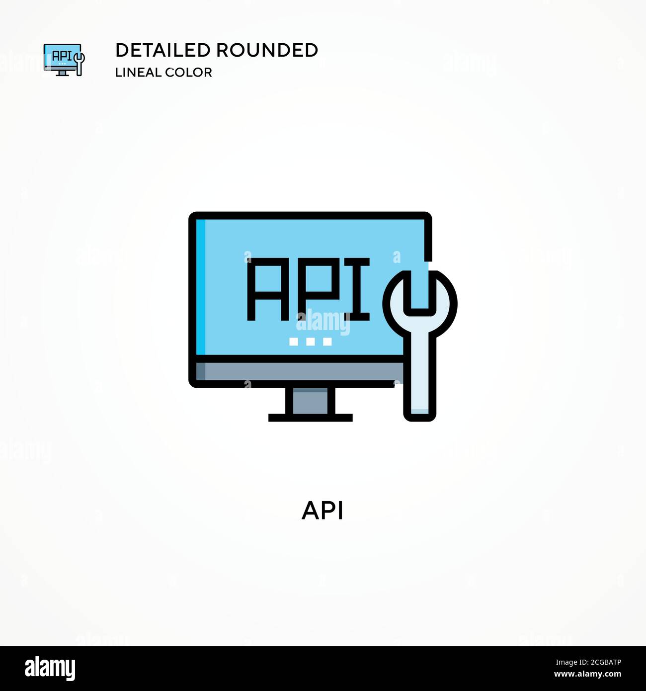 Api vector icon. Modern vector illustration concepts. Easy to edit and customize. Stock Vector