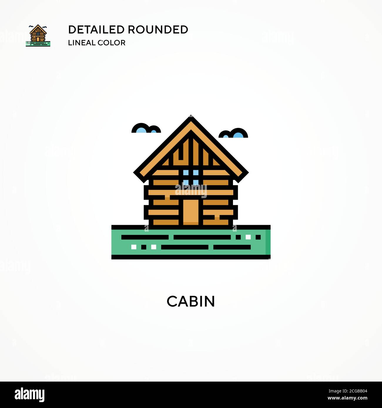 Cabin vector icon. Modern vector illustration concepts. Easy to edit and customize. Stock Vector