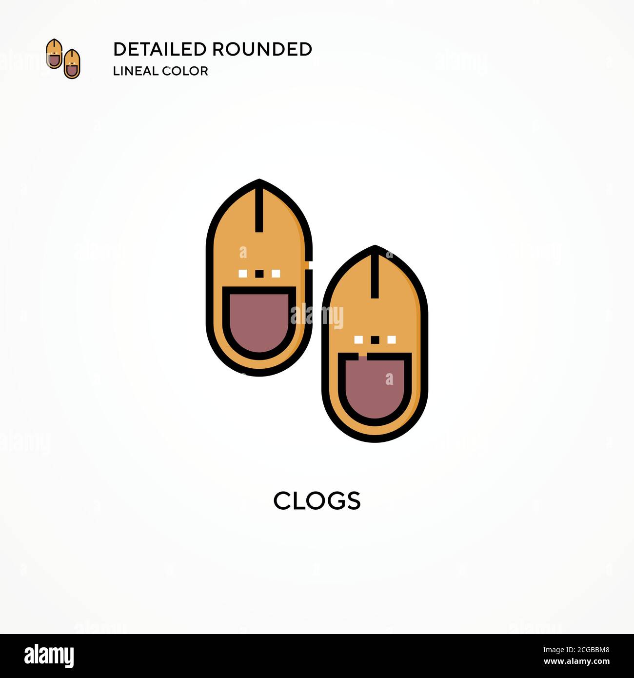 Clogs vector icon. Modern vector illustration concepts. Easy to edit and customize. Stock Vector