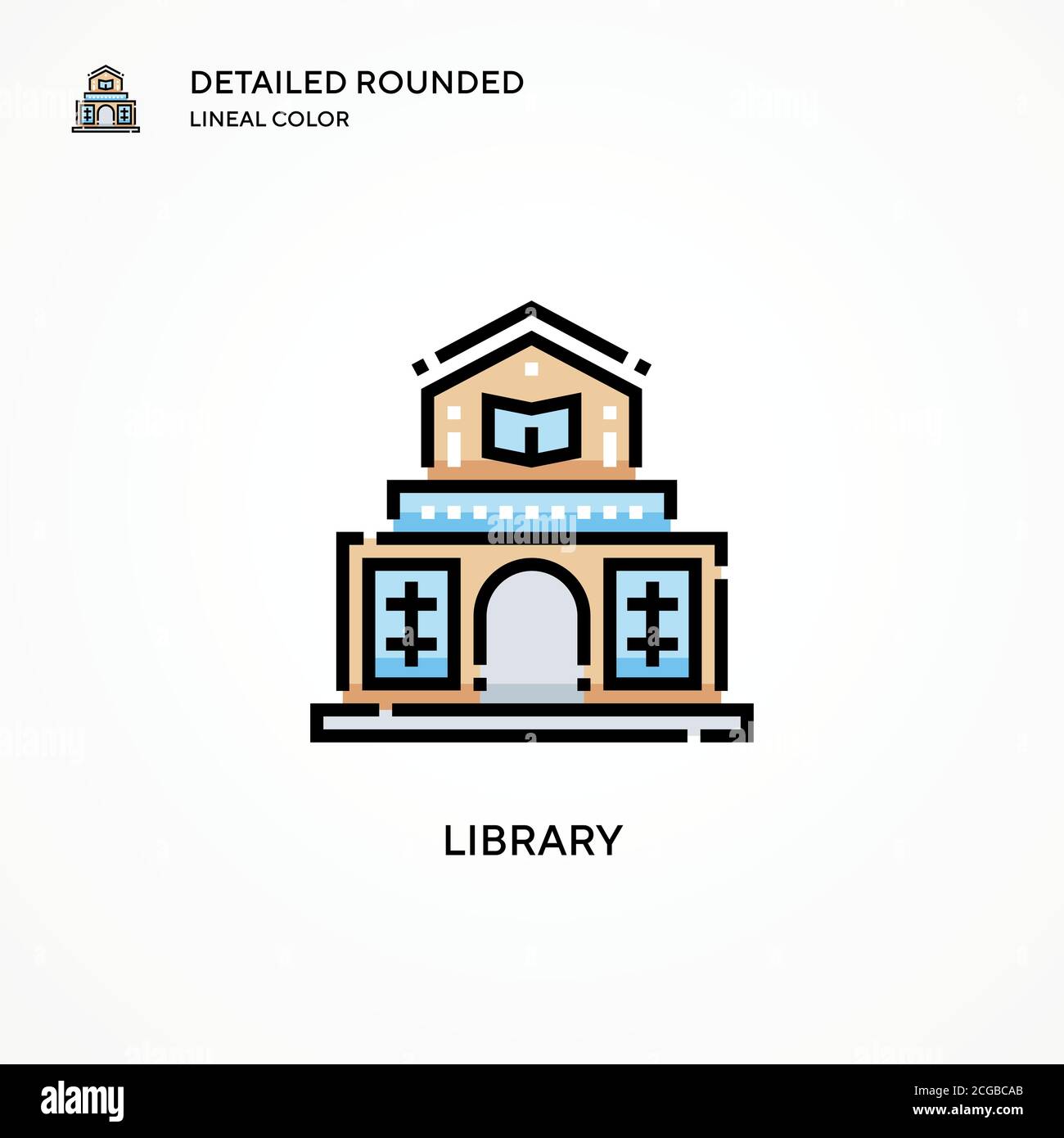 Library vector icon. Modern vector illustration concepts. Easy to edit ...