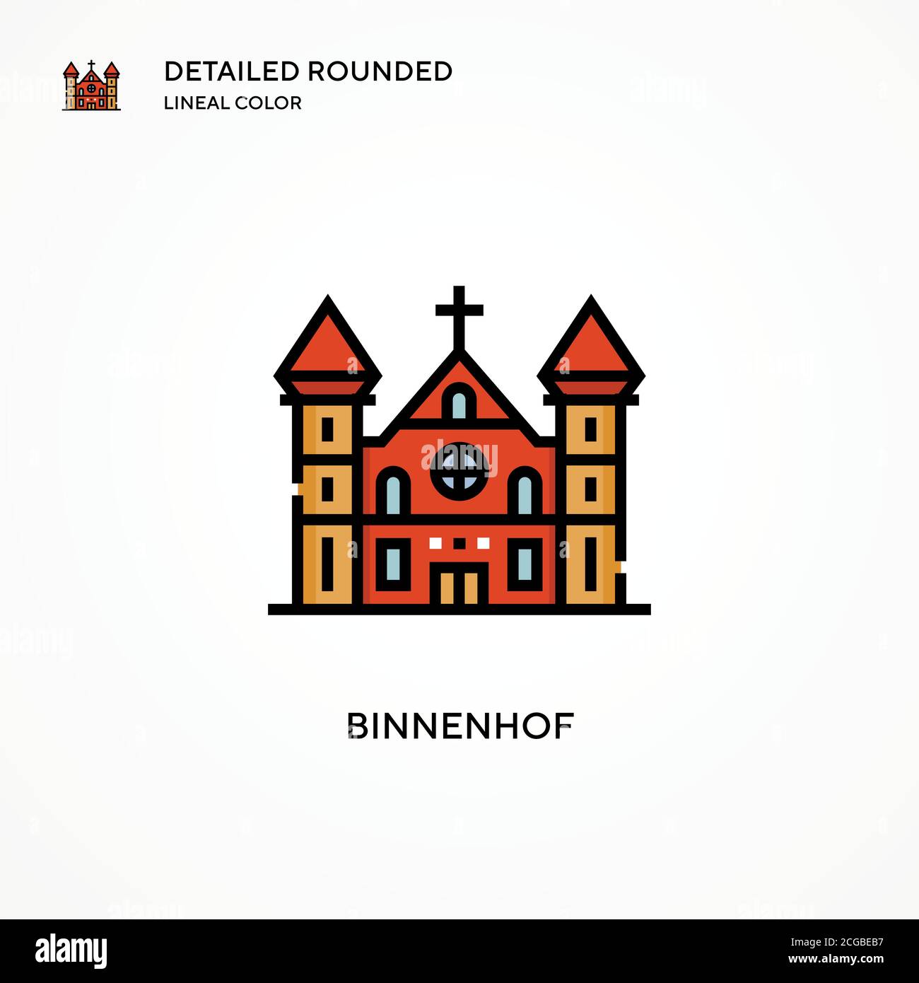 Binnenhof vector icon. Modern vector illustration concepts. Easy to edit and customize. Stock Vector