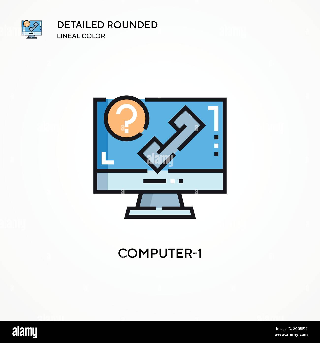 Computer-1 vector icon. Modern vector illustration concepts. Easy to ...