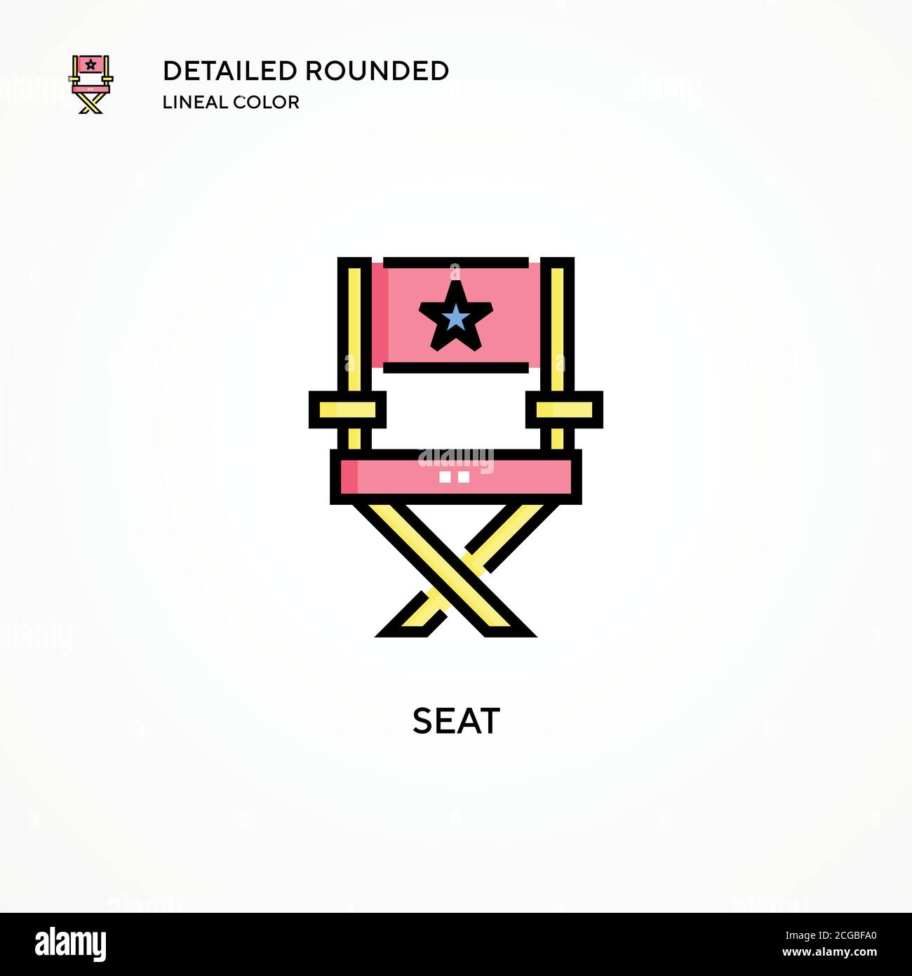Seat vector icon. Modern vector illustration concepts. Easy to edit and ...