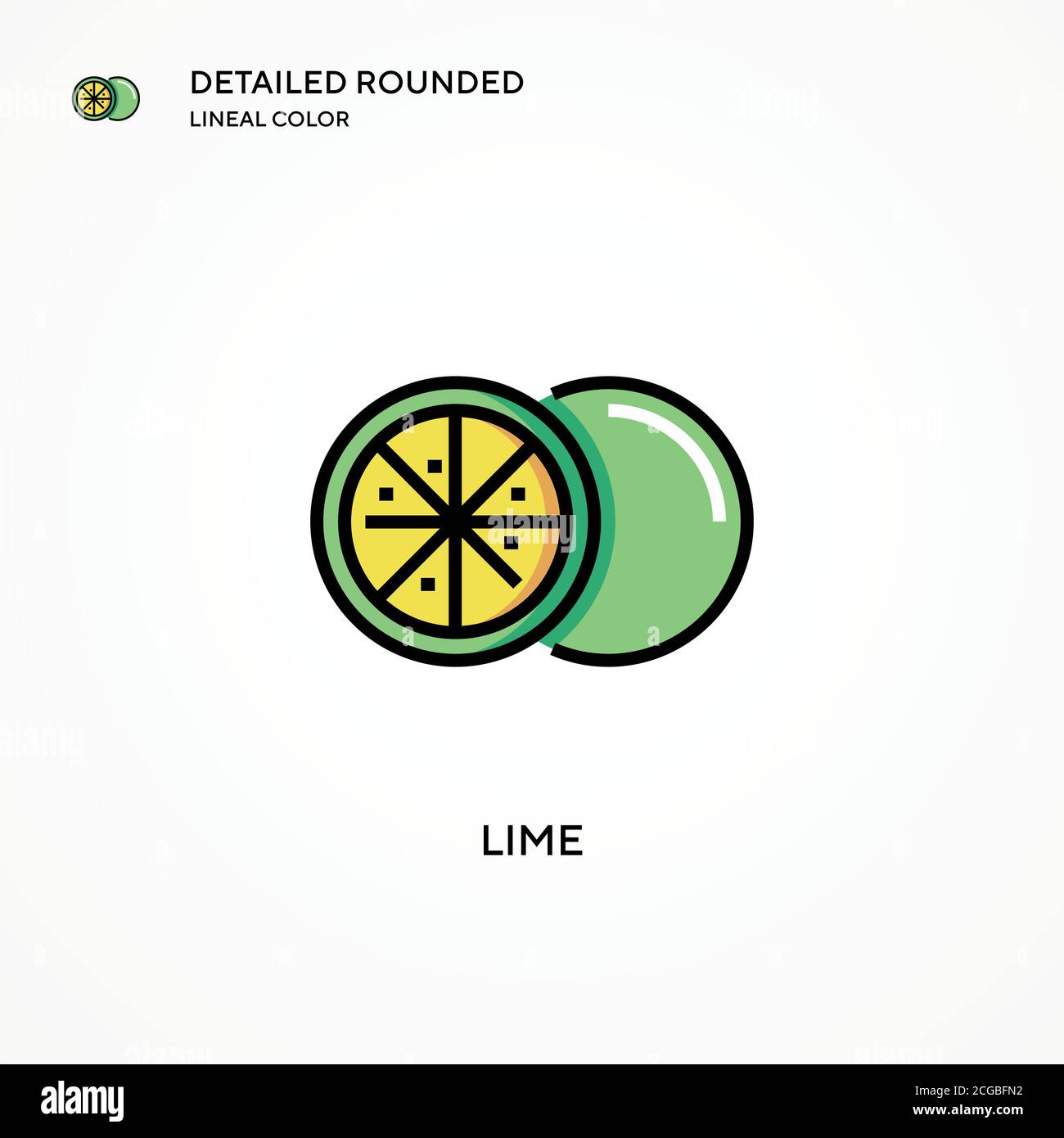 Lime vector icon. Modern vector illustration concepts. Easy to edit and ...