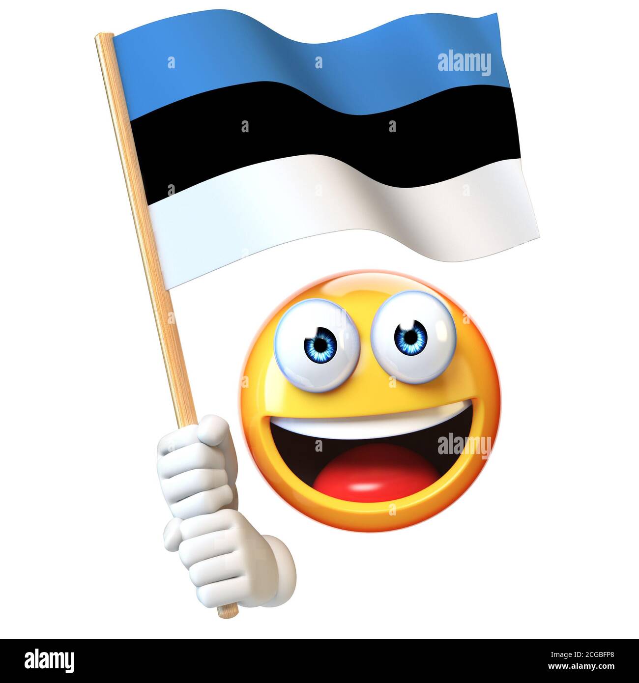Emoji Holding Estonian Flag Emoticon Waving National Flag Of Estonia 