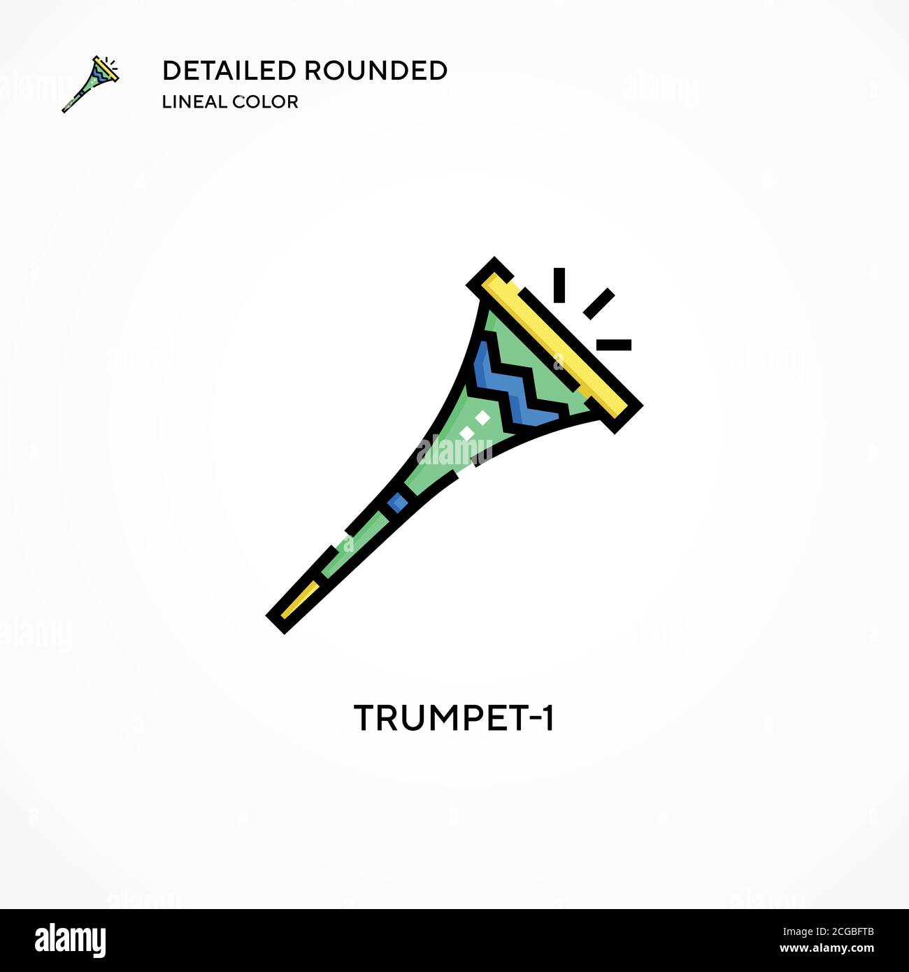 Trumpet1 vector icon. Modern vector illustration concepts. Easy to