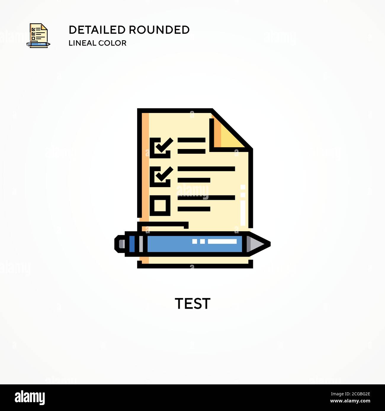 Test vector icon. Modern vector illustration concepts. Easy to edit and ...