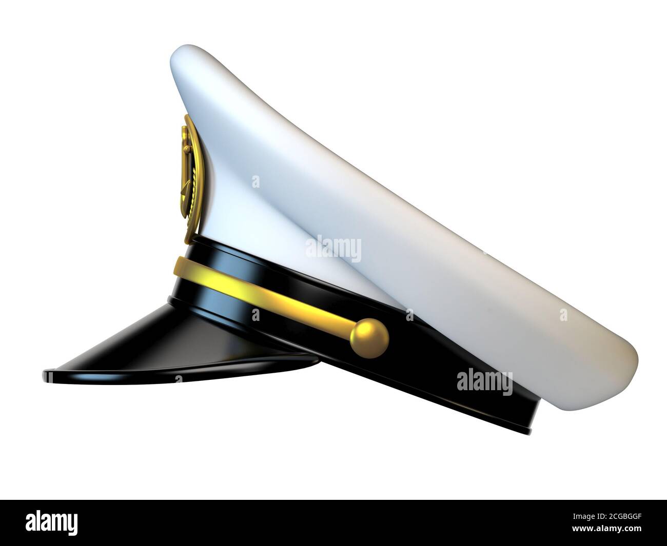 Navy cap, ship officer, admiral, sailor, naval captain hat front view