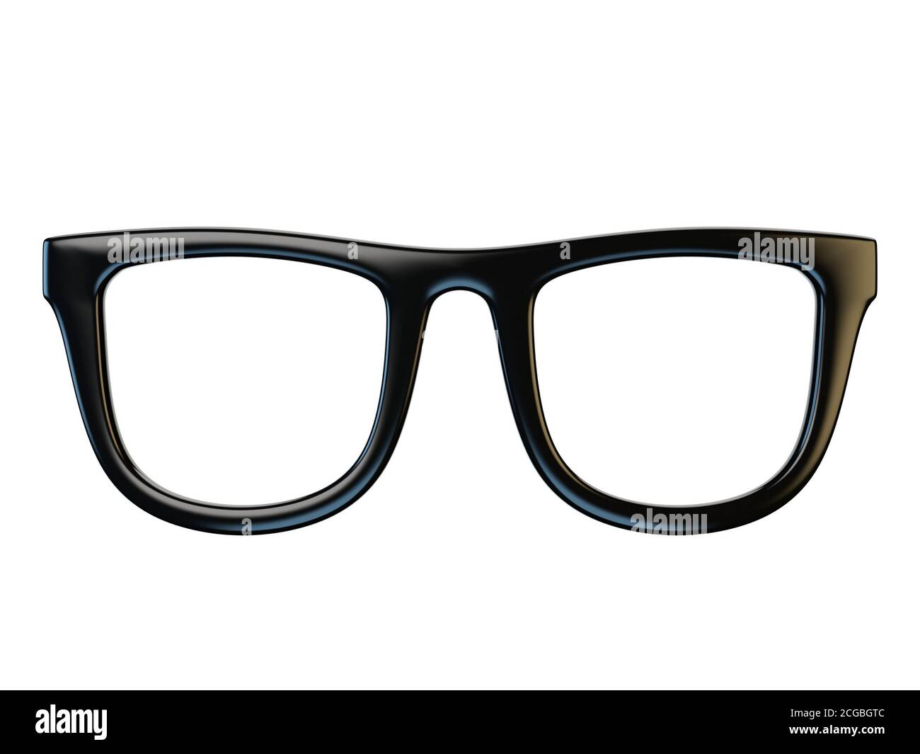 Black eyeglasses design element, glasses isolated on white background