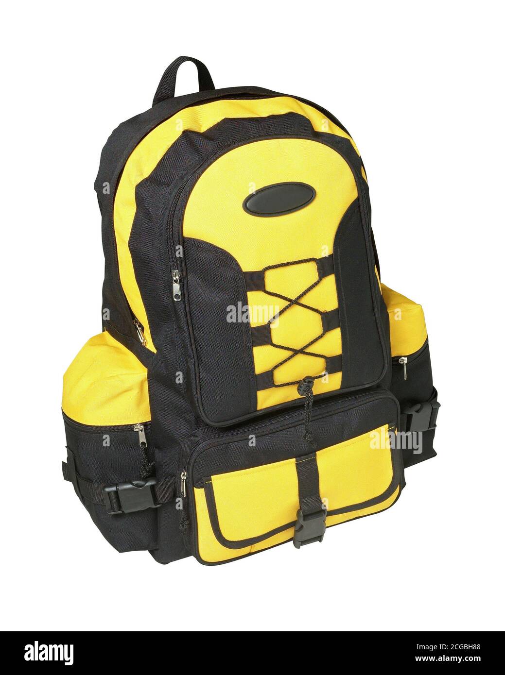 Travel backpack isolated on white background Stock Photo