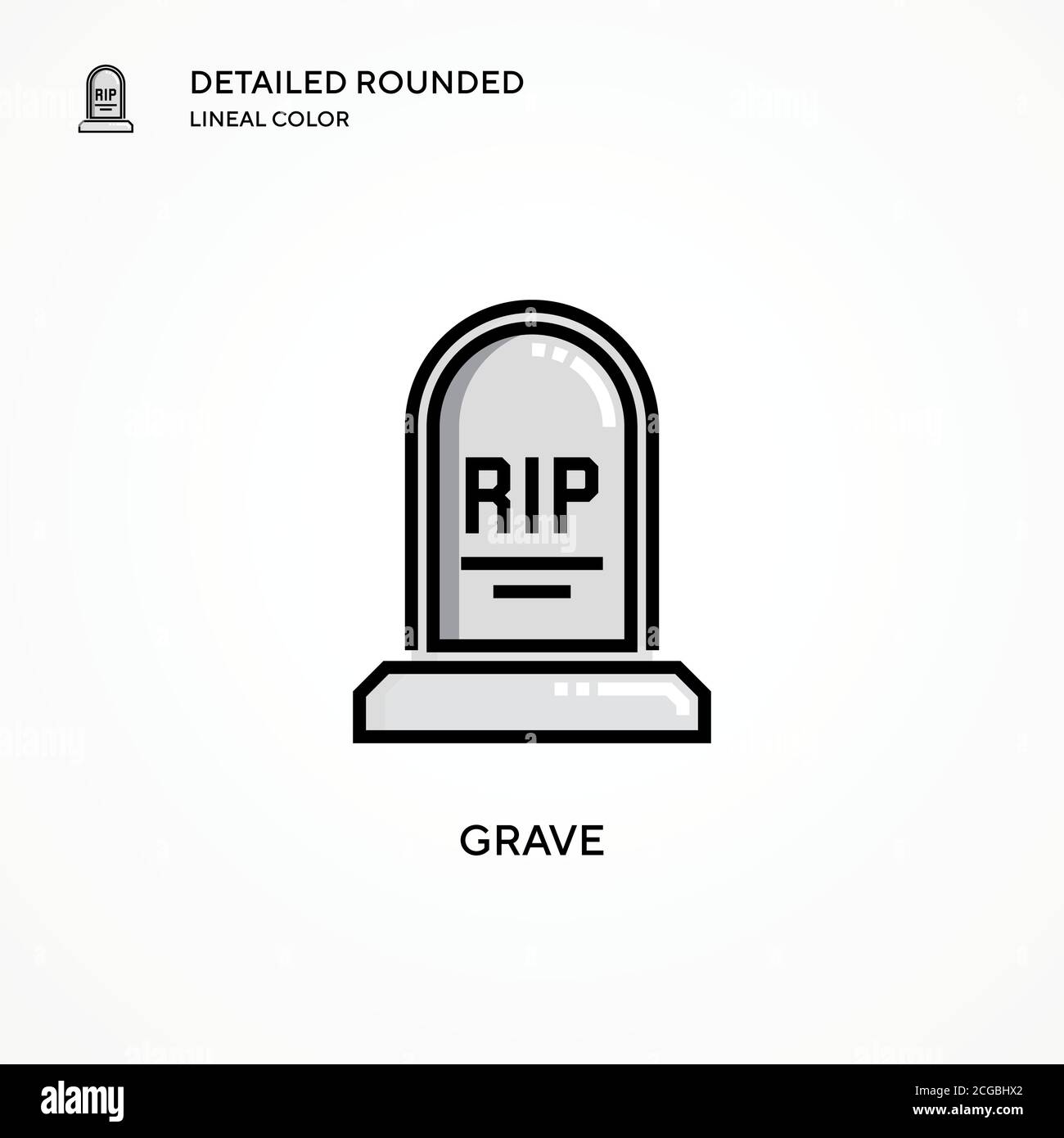 Grave vector icon. Modern vector illustration concepts. Easy to edit and customize. Stock Vector