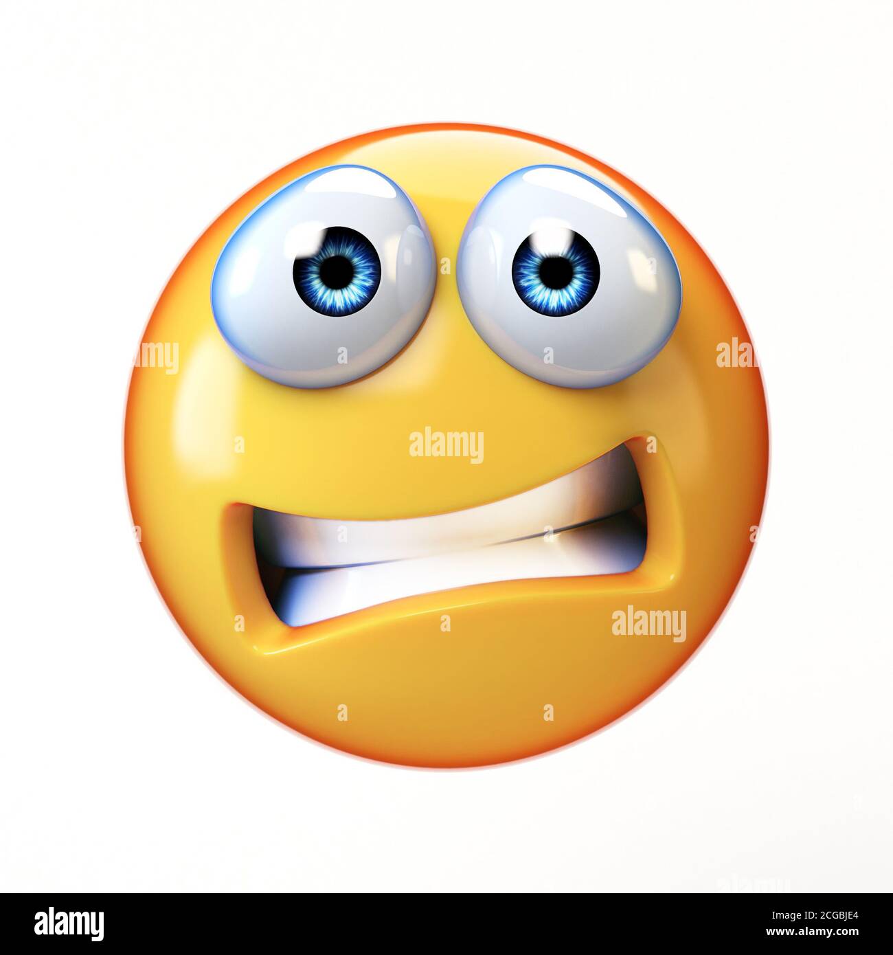 Scared Emoticon Emoji Smiley Vector Illustration Stock Illustration -  Download Image Now - iStock