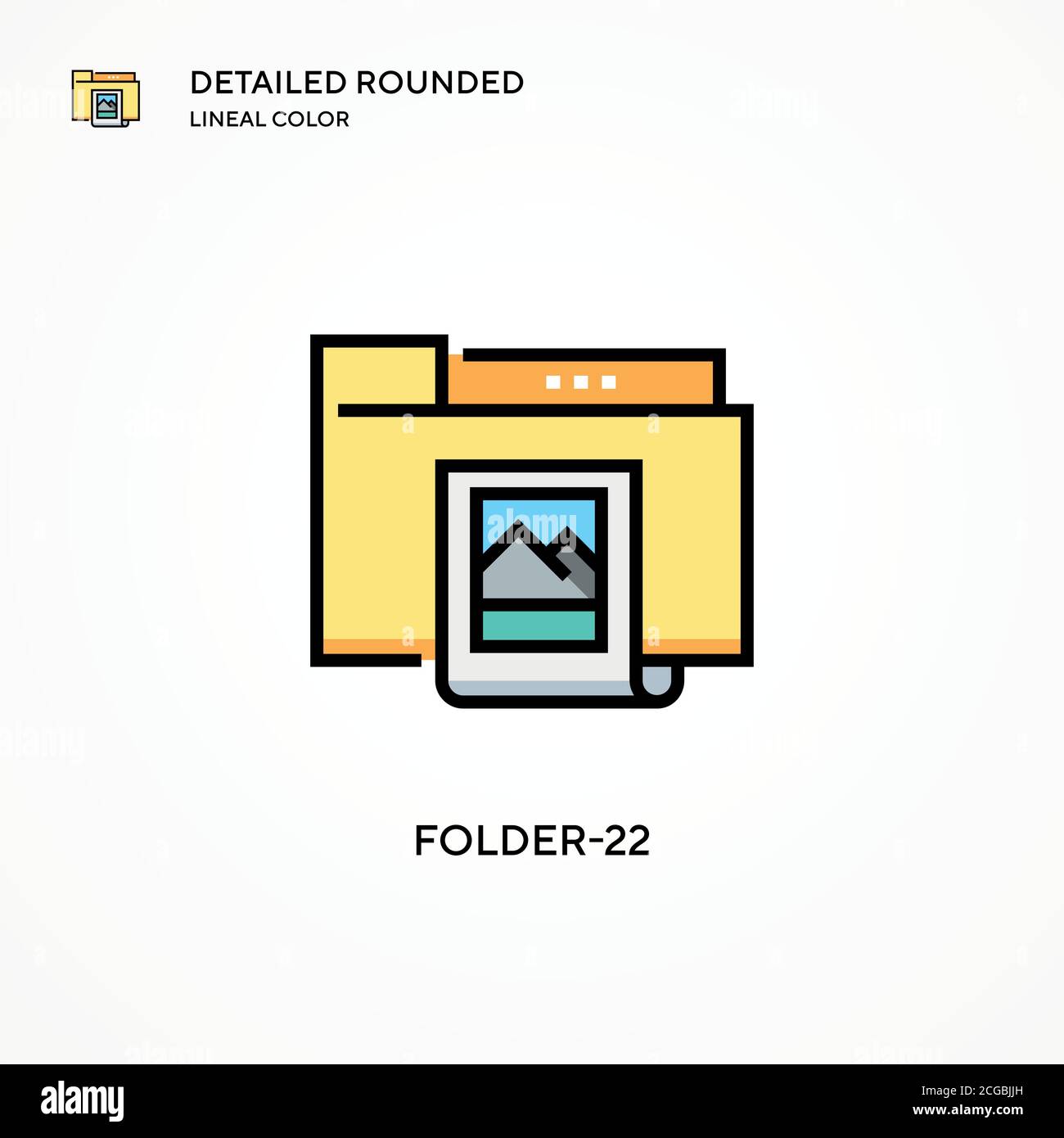 Folder-22 vector icon. Modern vector illustration concepts. Easy to edit and customize. Stock Vector