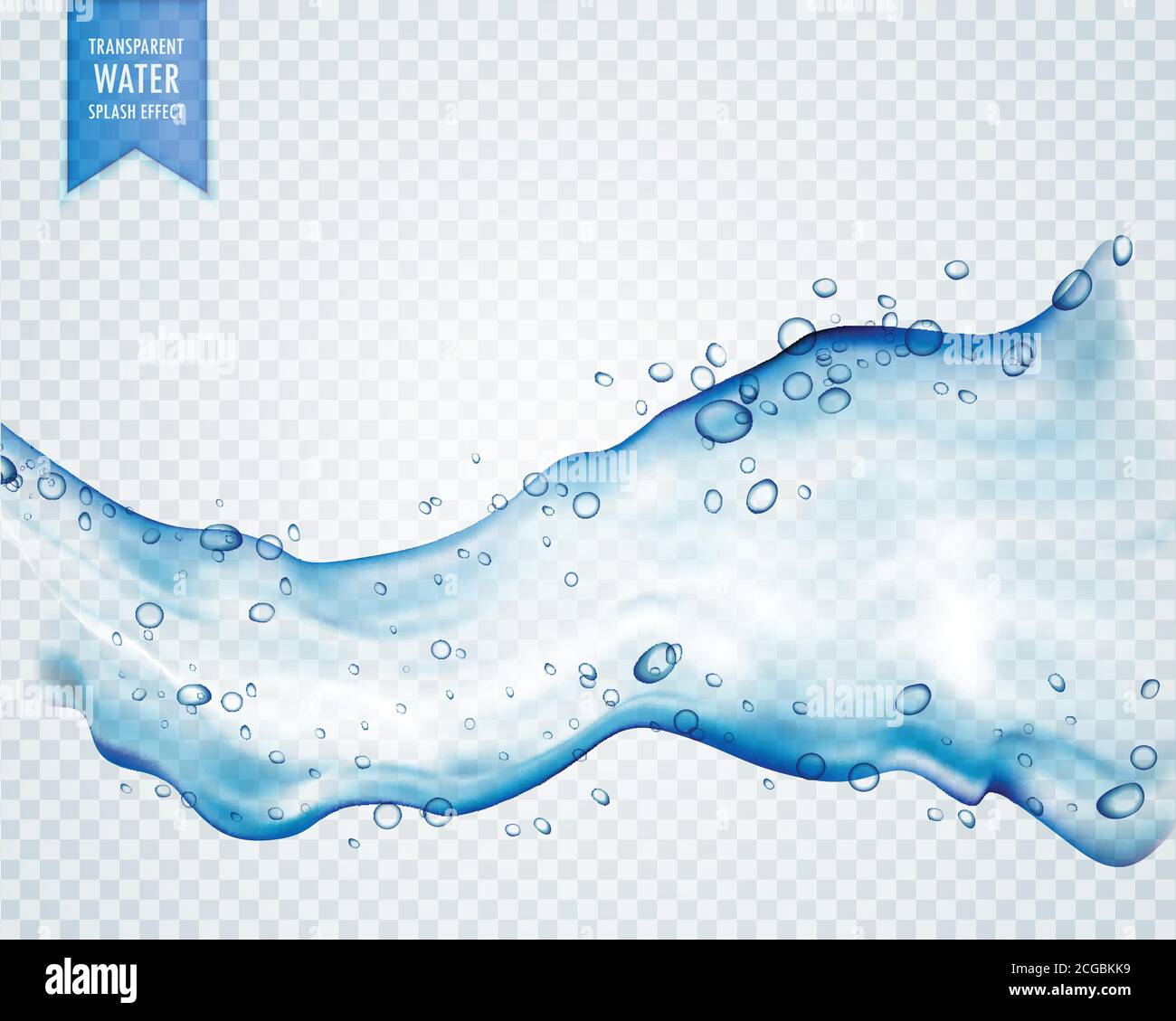 Transparent Water Splash With Droplets In Vector Stock Vector Image Art Alamy