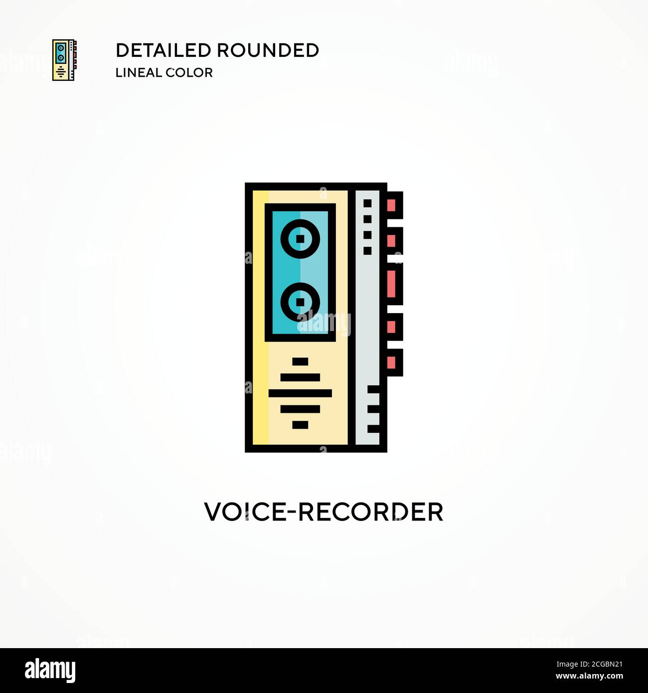 Voicerecorder vector icon. Modern vector illustration concepts. Easy