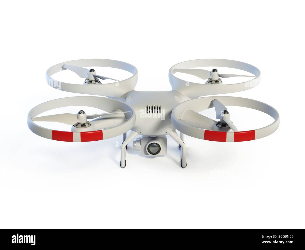 Drone isolated on white background 3d rendering Stock Photo - Alamy