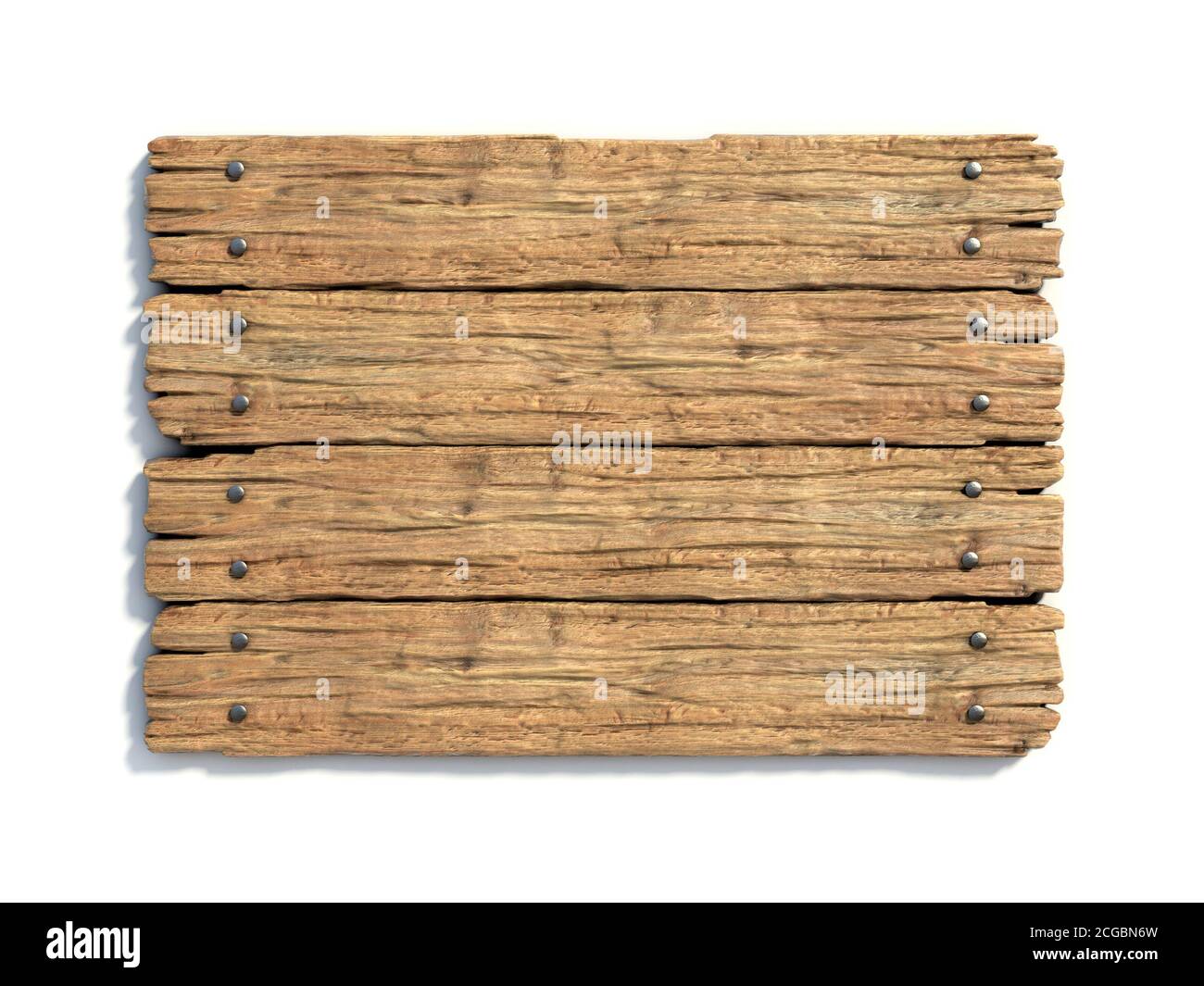 Wooden sign board isolated on white 3d rendering Stock Photo - Alamy