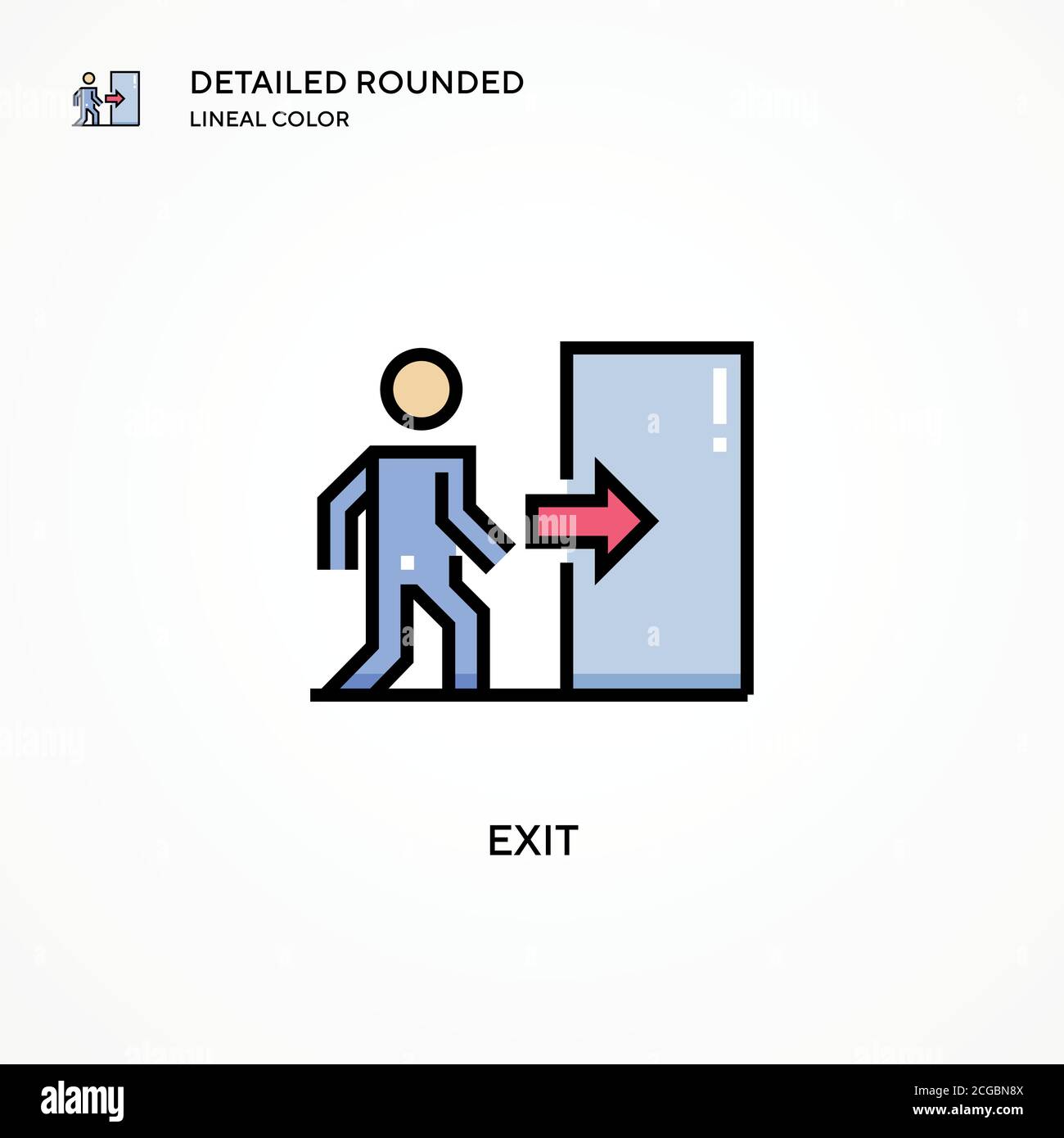 Exit vector icon. Modern vector illustration concepts. Easy to edit and ...