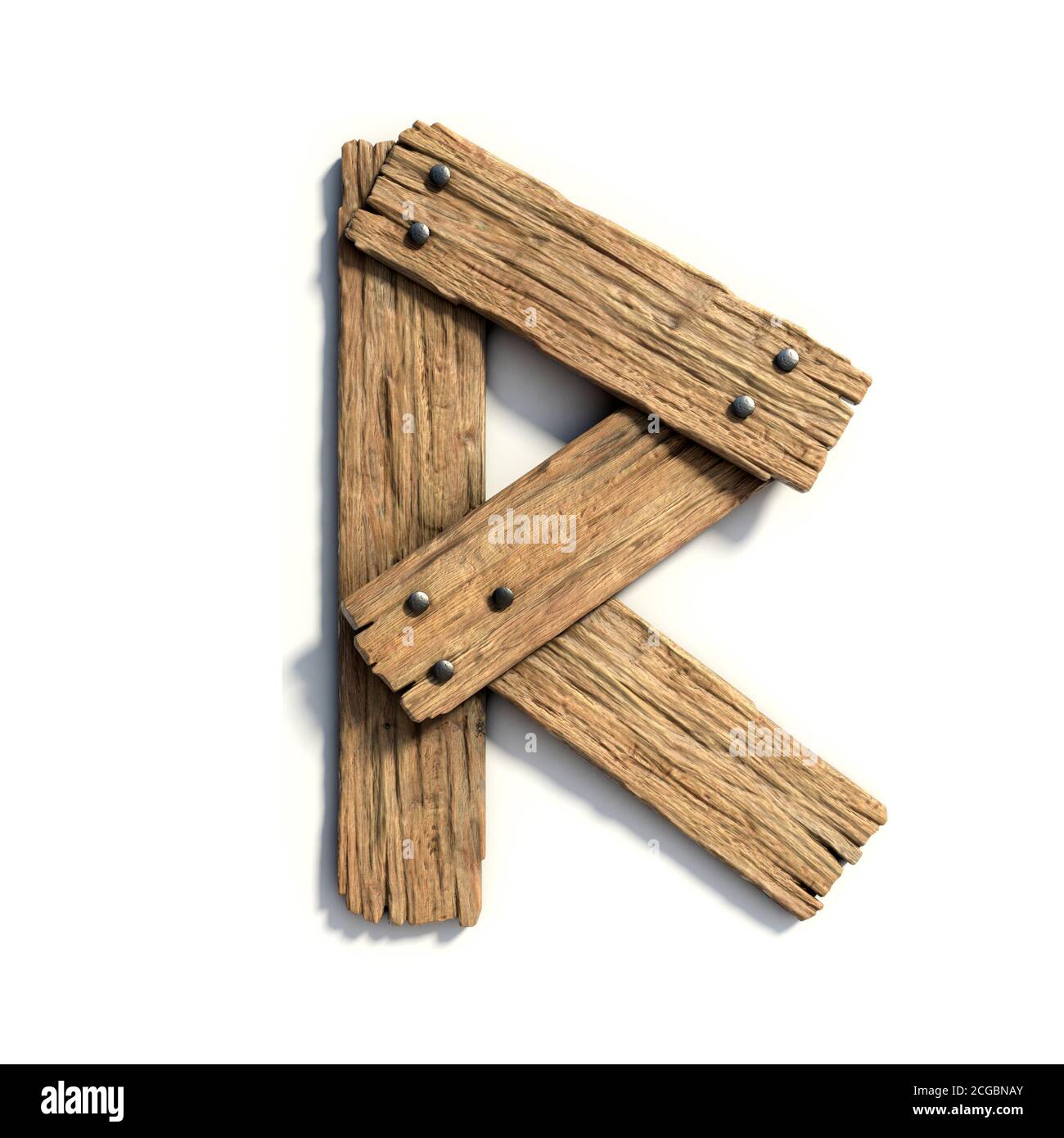 Wood font, plank font letter R Stock Photo - Alamy