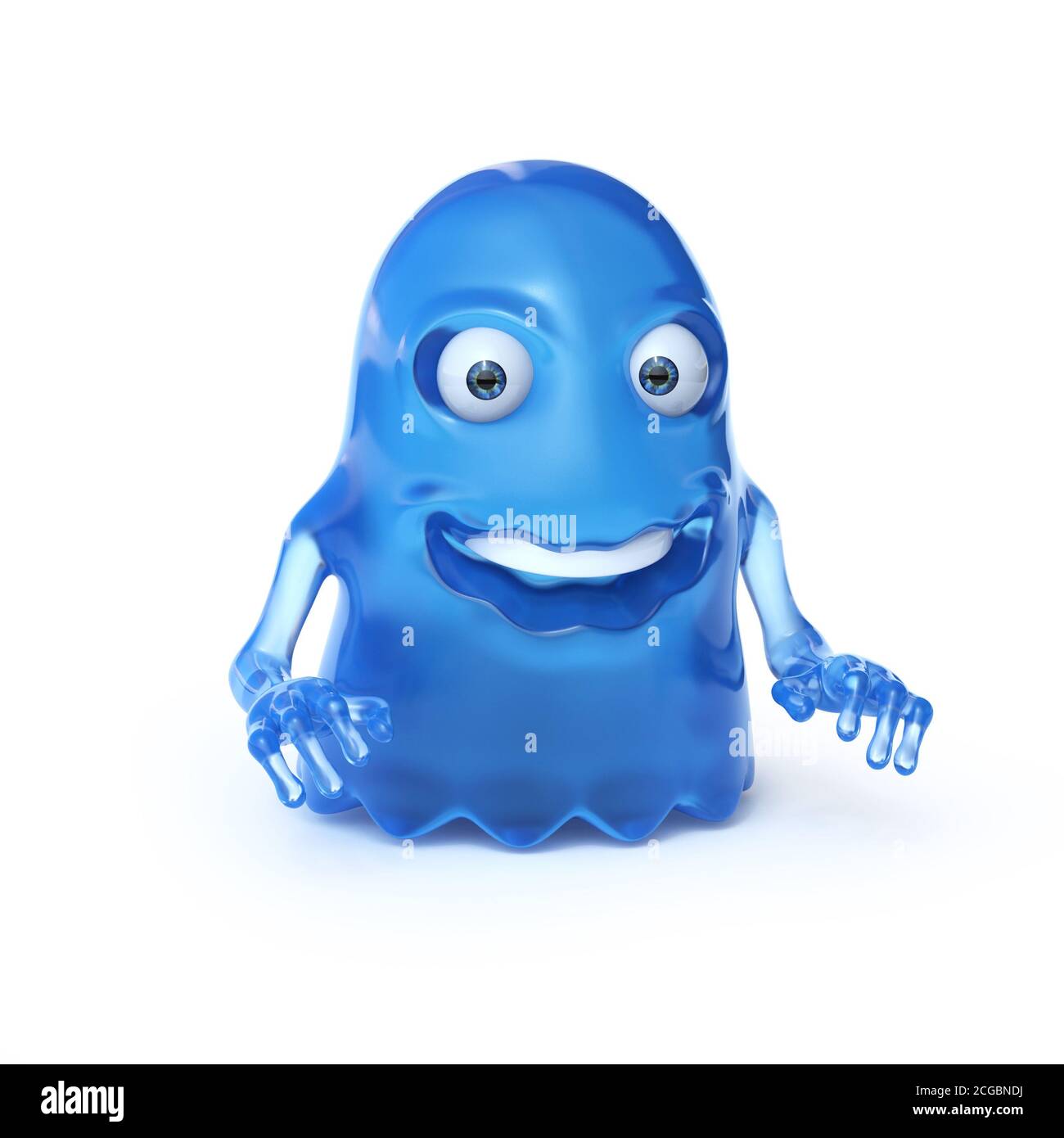 Blue alien monster 3d rendering Stock Photo
