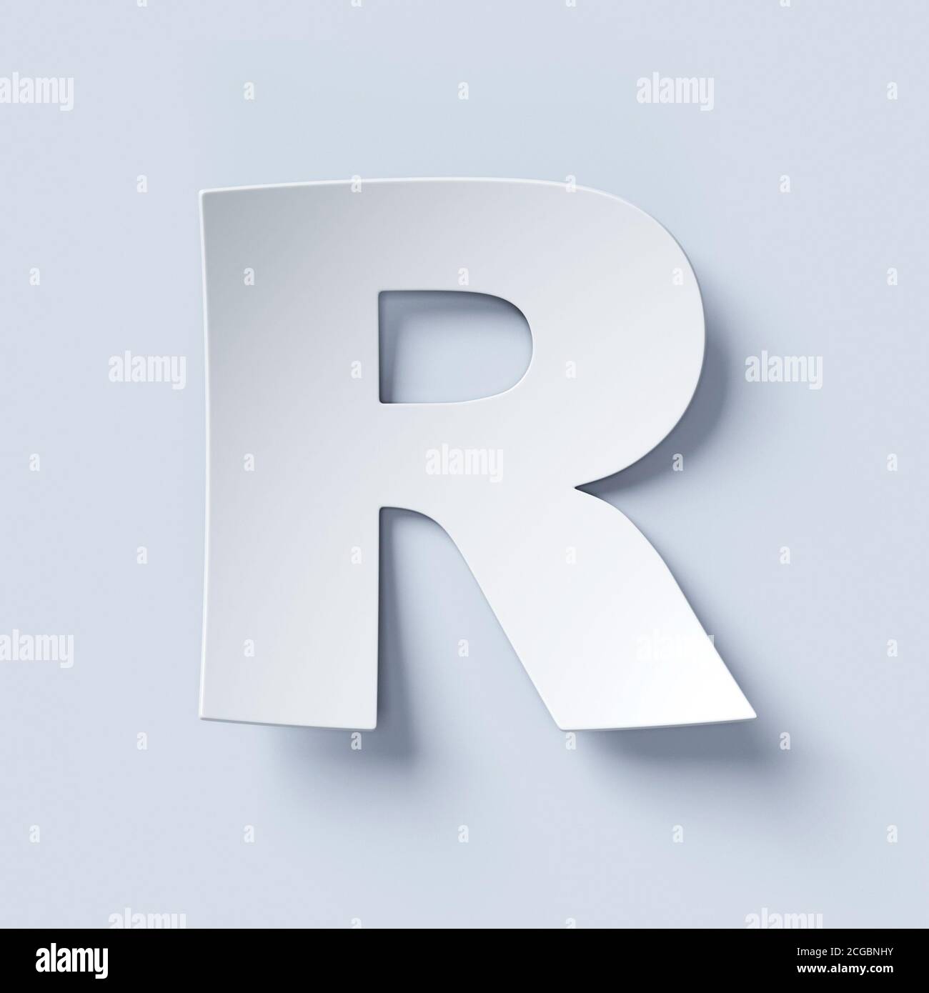 Paper Font R White bent paper font letter R Stock Photo - Alamy